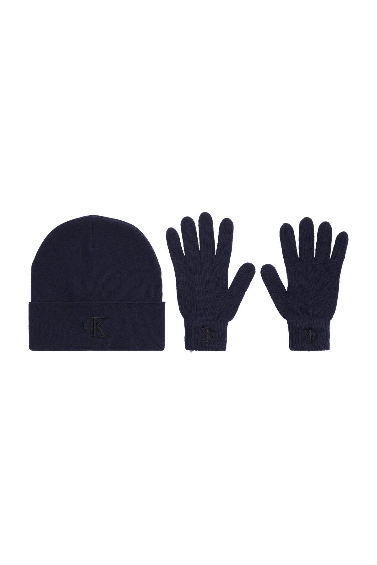 Calvin Klein Jeans-Mono Embro Geschenk Beanie und Handschuhe Set 7