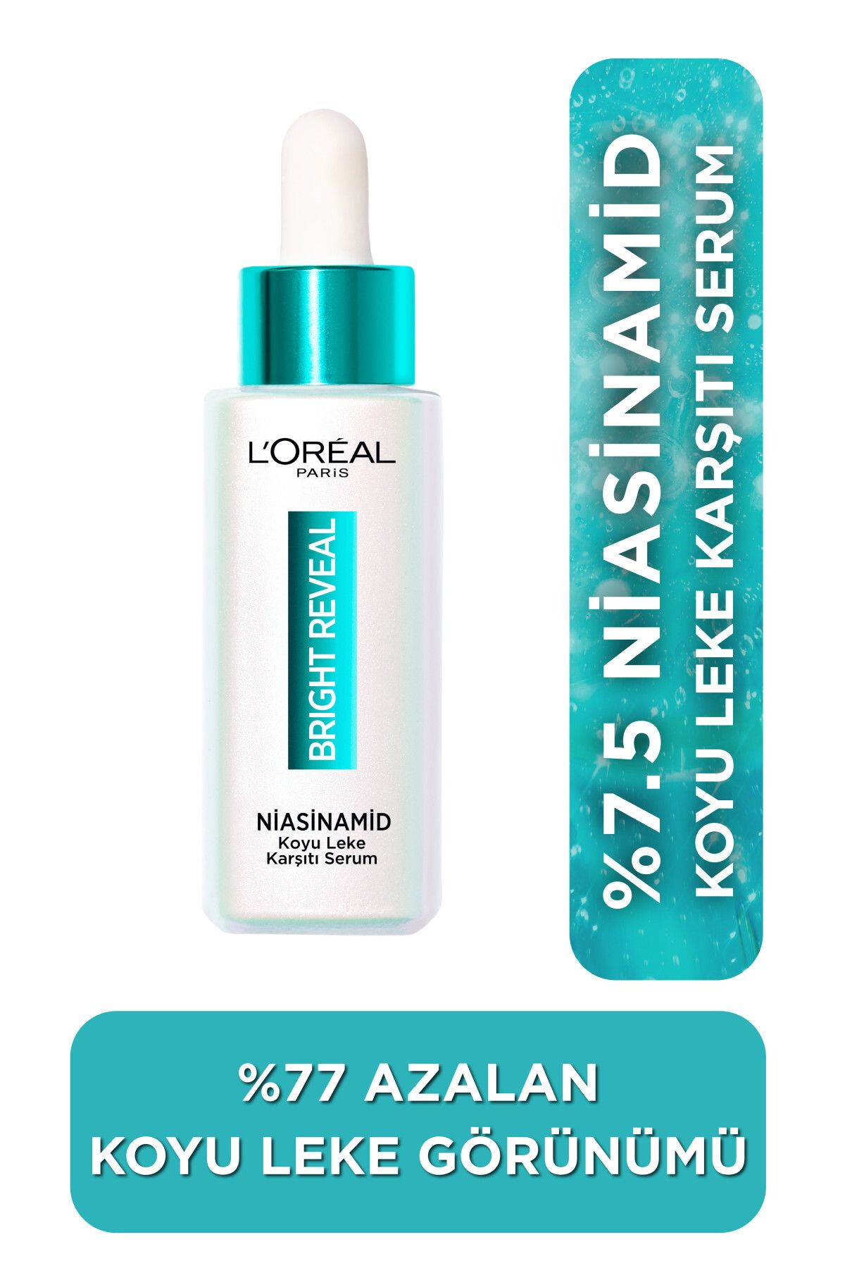 ضدآفتاب صورت و سرم ضد تیرگی مایع صورت Bright Reveal سرم نیاسینامید L'Oreal Paris