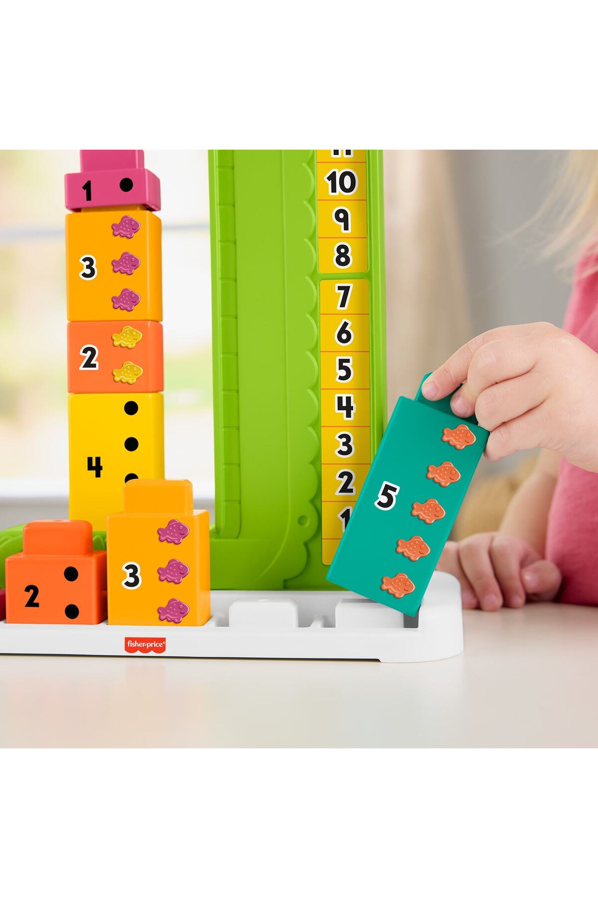 Fisher Price Fisher-Price Matematikçi Timsah ve 10 Renkli Blok - Eğitici Sayı Sayma ve Dizme Oyuncağı fotoğrafı 3 (önizleme)