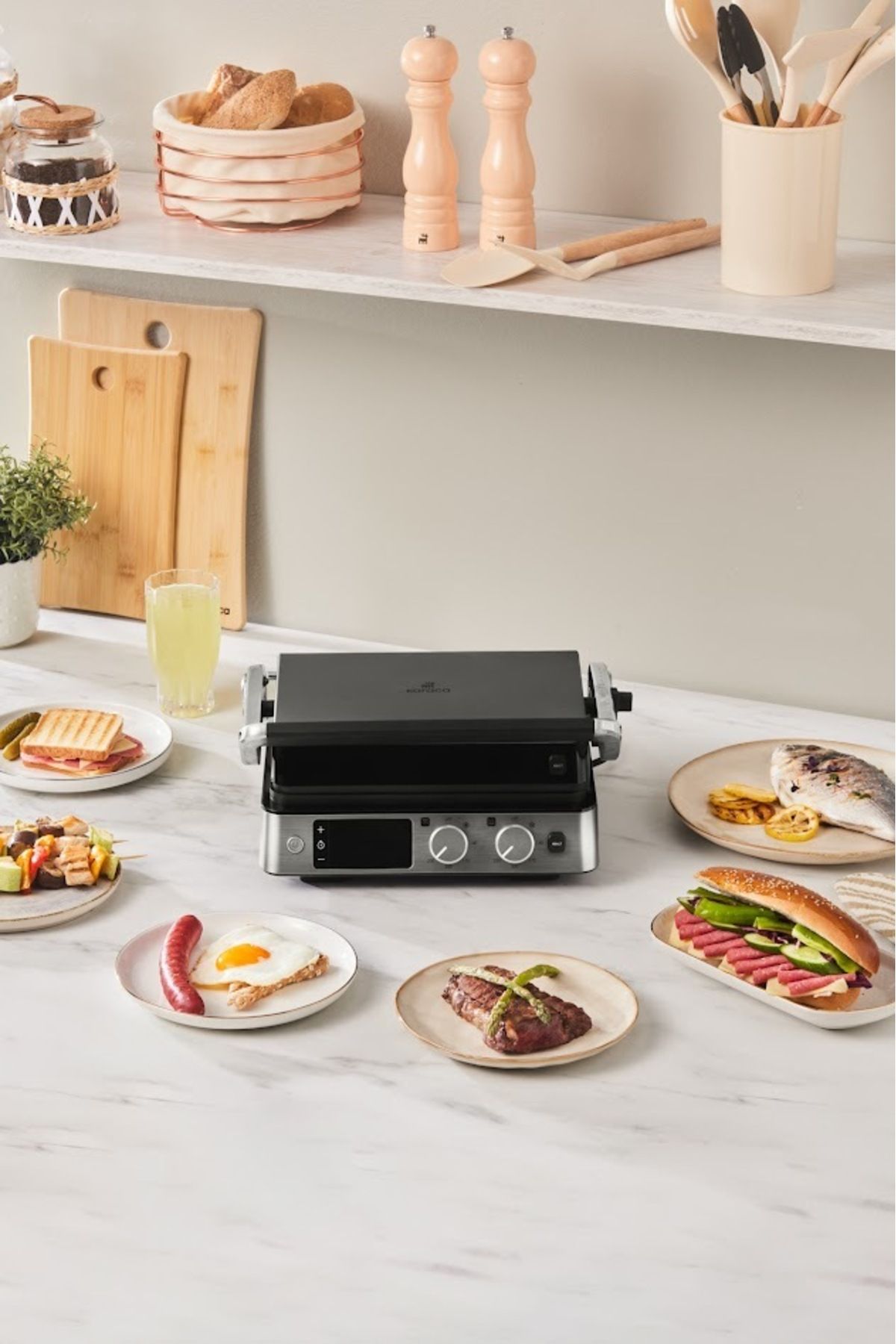 Karaca Compact Steel Sear And Grill Inox 2008 Grill Și Prăjitor De Pâine - One Size
