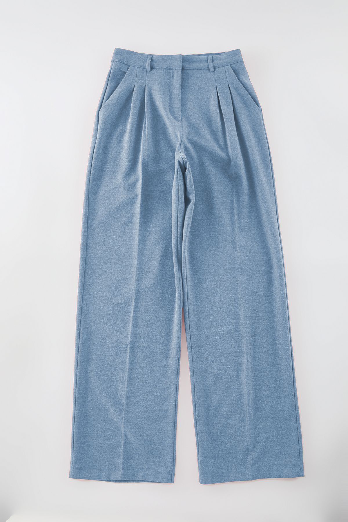 Trendyol Collection-Limited Edition – Hellblaue, gerade geschnittene, gewebte Hose TWOAW23PL00401 6