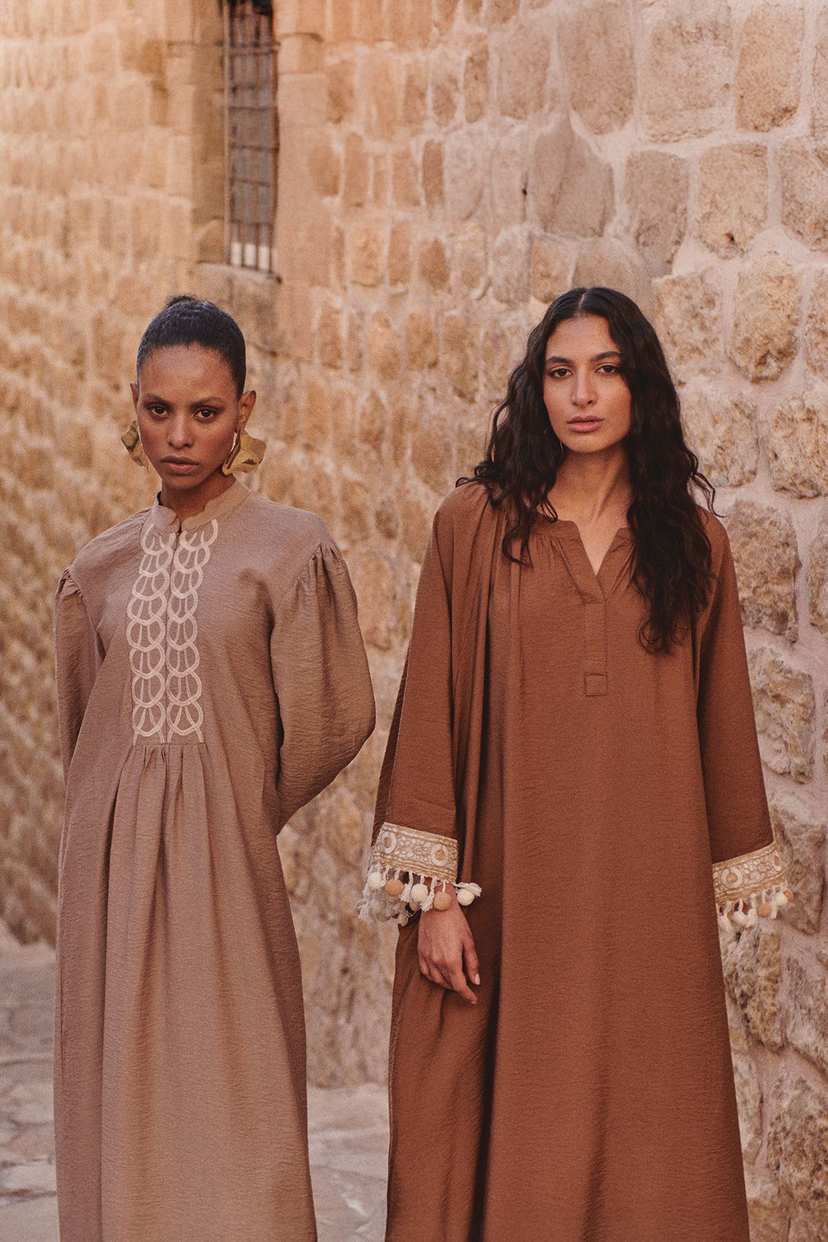 Trendyol Modest-Capac țesut cu detalii accesorii maro și ferace și caftan și Jalabiya TCTSS24KK00008 9