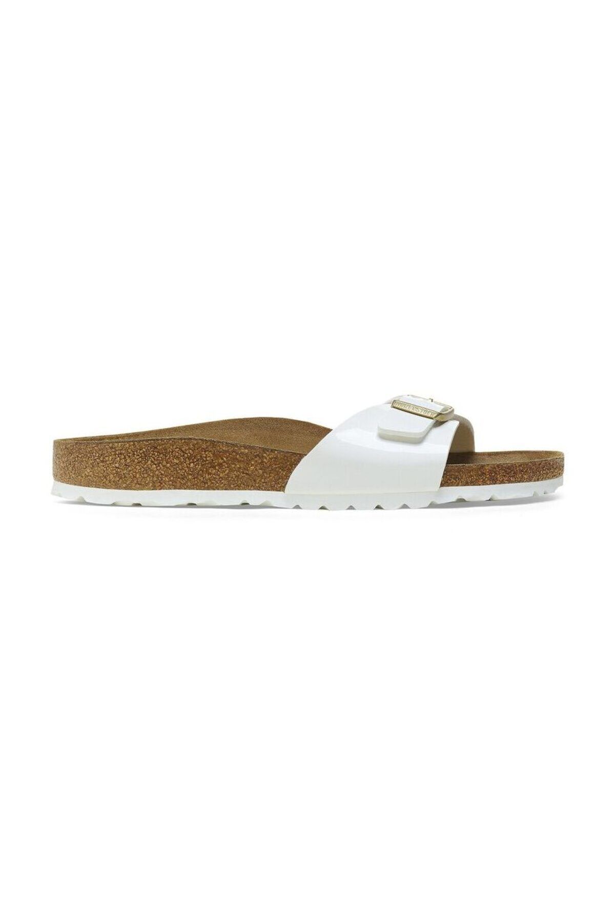 Birkenstock-Pantofi albi patentați Madrid BF 1