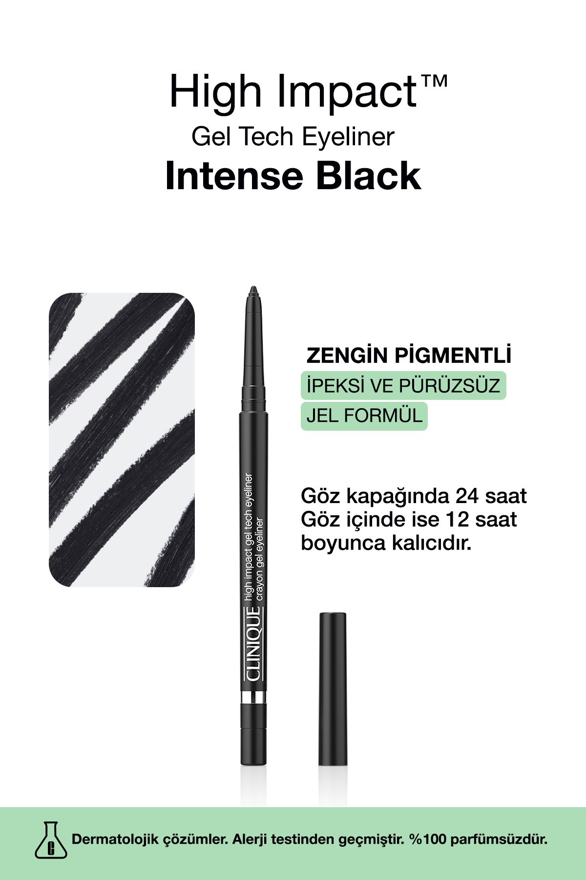 High Impact™ Gel Tech Eyeliner 0.35g - Intense Black (Siyah) | İpeksi ve Pürüzsüz Jel Formül