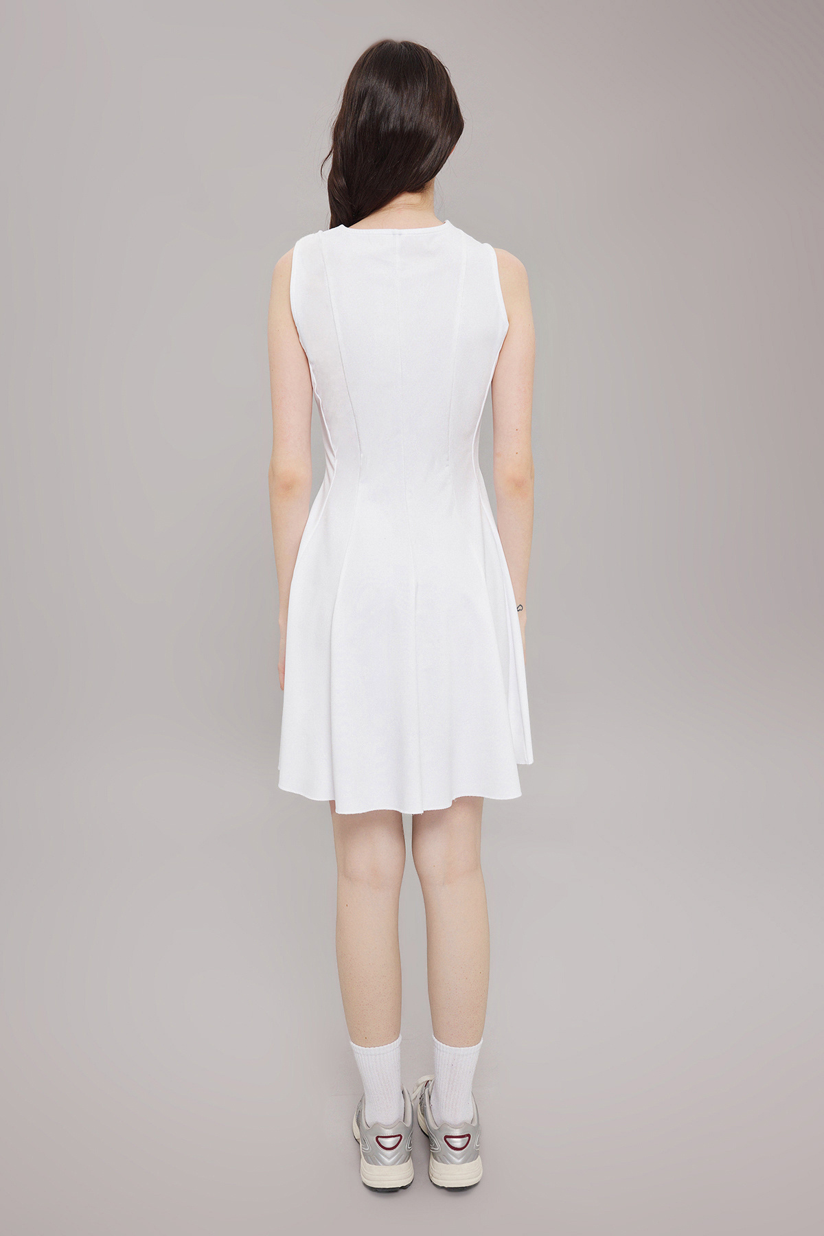 Trendyol Collection-Weißes Mini-Strickkleid mit Rüschenrock TWOSS25EL00231 4