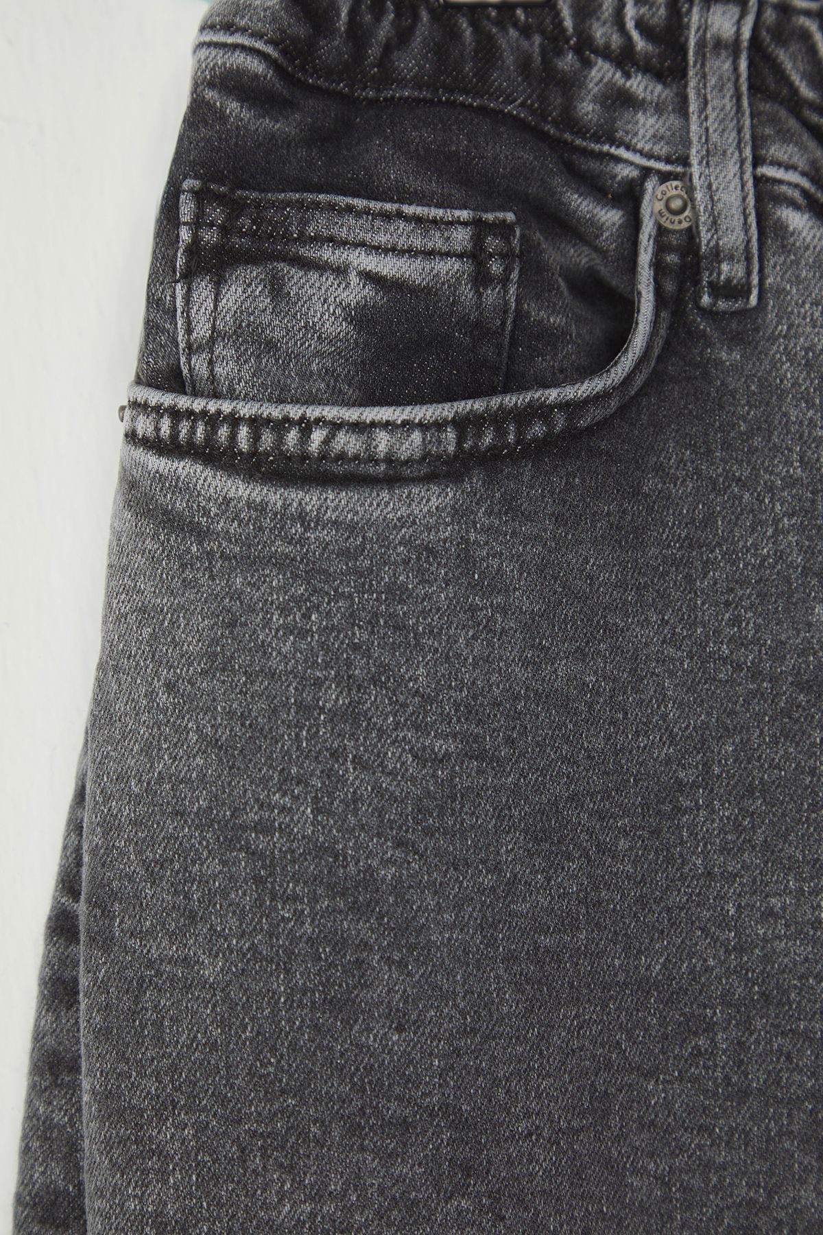 Trendyol Curve-Gray High Waist Elastic Waist Wide Leg Comfort Plus Size Wide Leg Jeans Tbbss25Cj00002 2