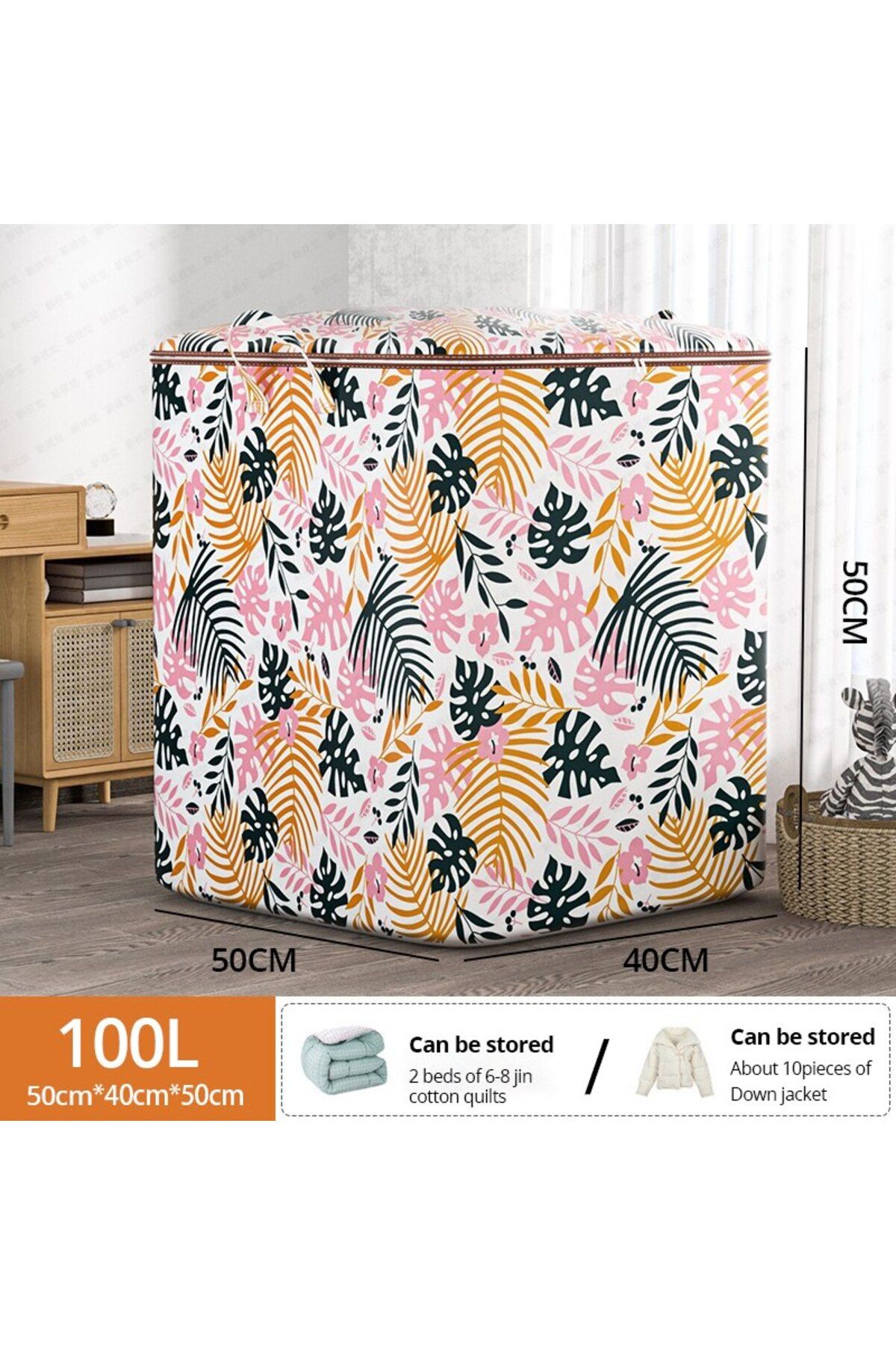 Choice-1pc Leaf style 1pc 1Pc Futon Storage Bag Non-Woven Fabrics Transparent Visual Window for Quilt Stora 1