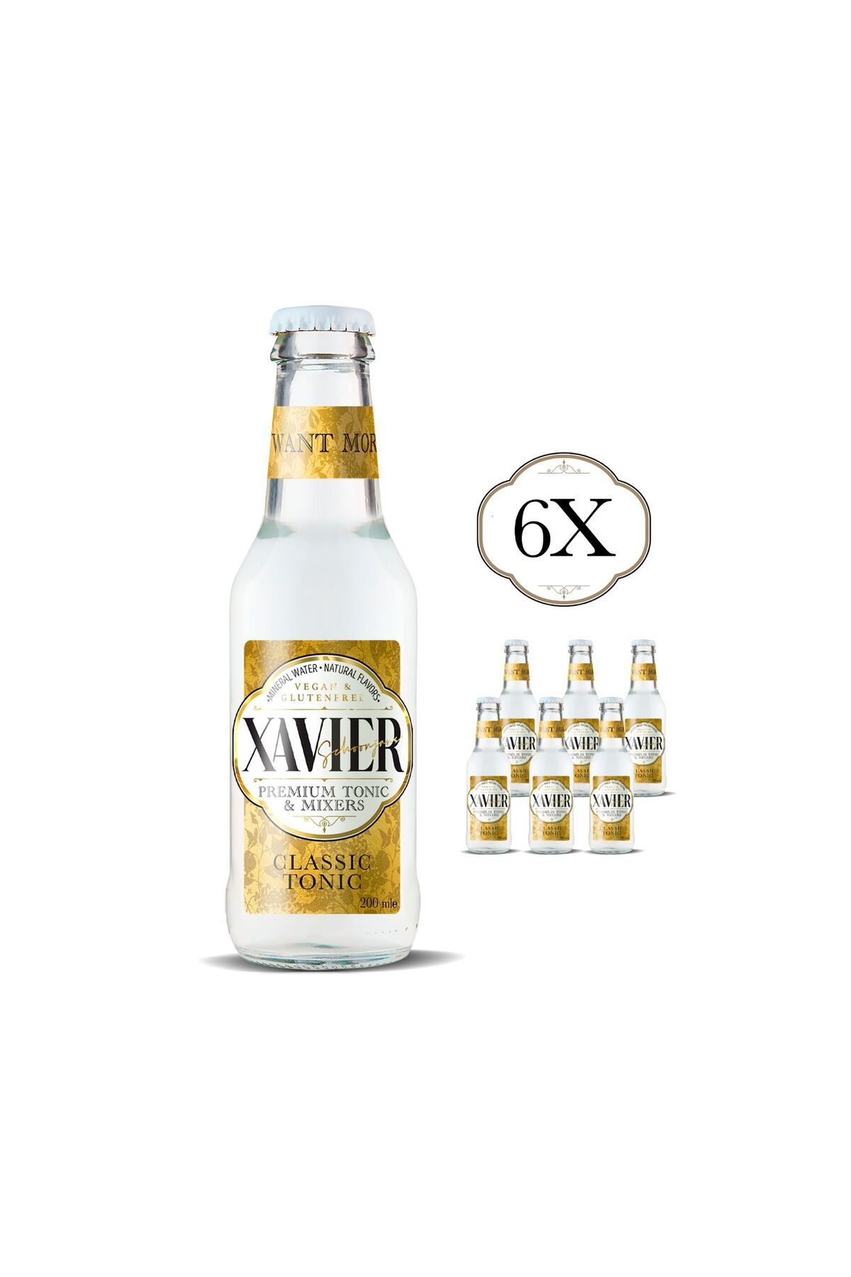 XAVİER Klasik Tonik Cam Şişe 200 ml X 6