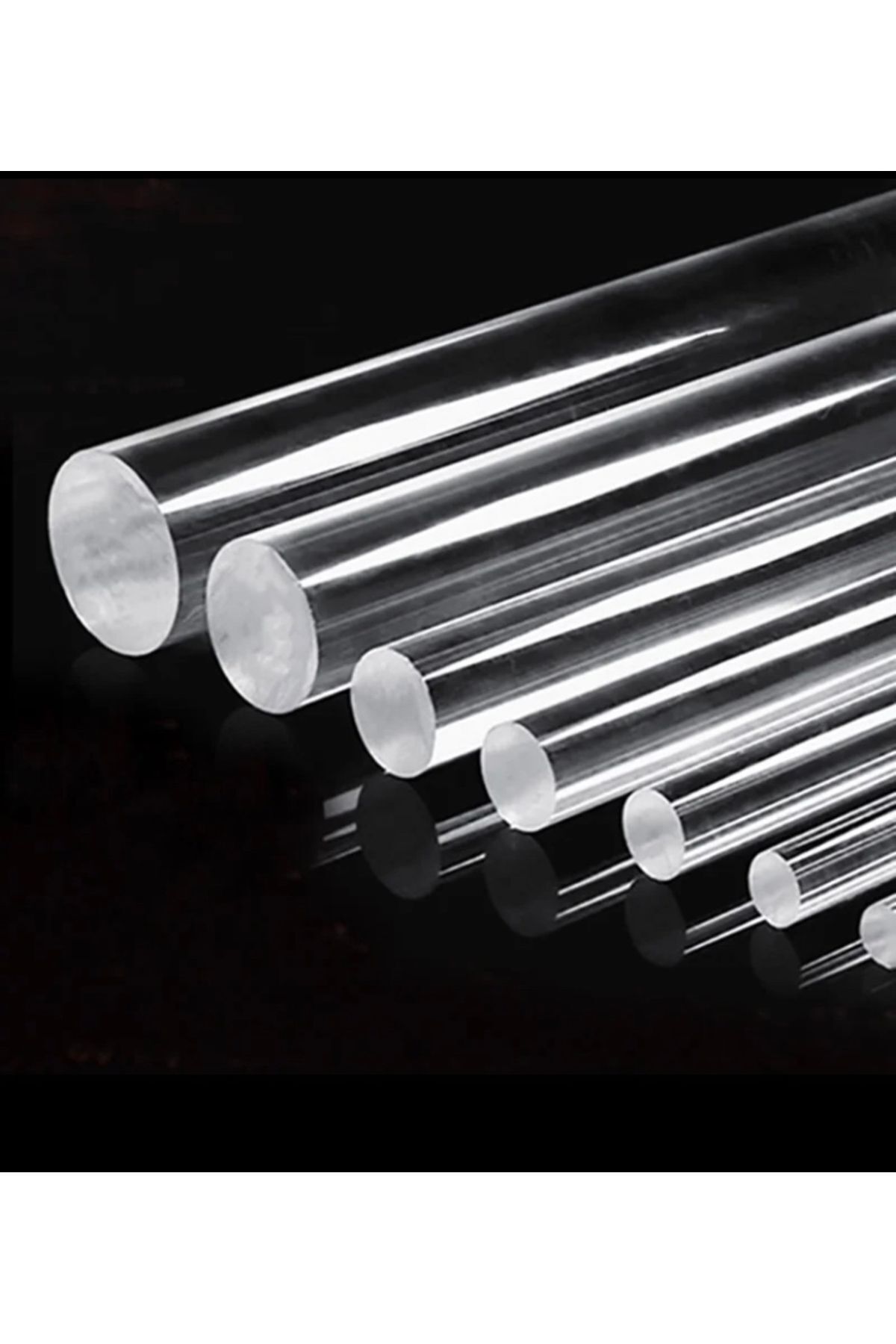 Mikasso AKRİLİK YUVARLAK ÇUBUK ŞEFFAF 3 MM 15 CM
