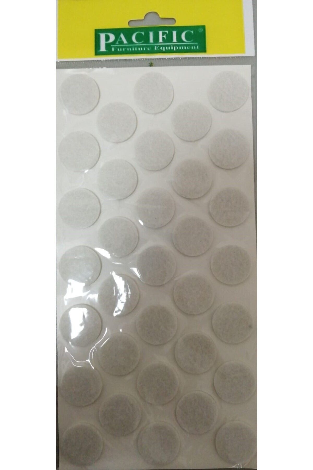 Mikasso 24 Mm 33lü Yapışkanlı Beyaz Mobilya Keçesi Gri