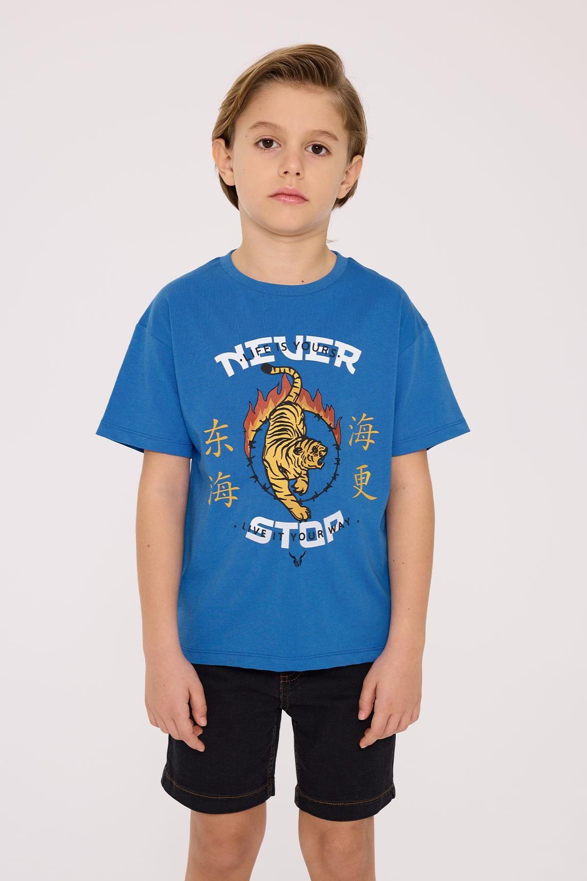 Nebbati-Bg Store Boy's Blue Tshirt 2