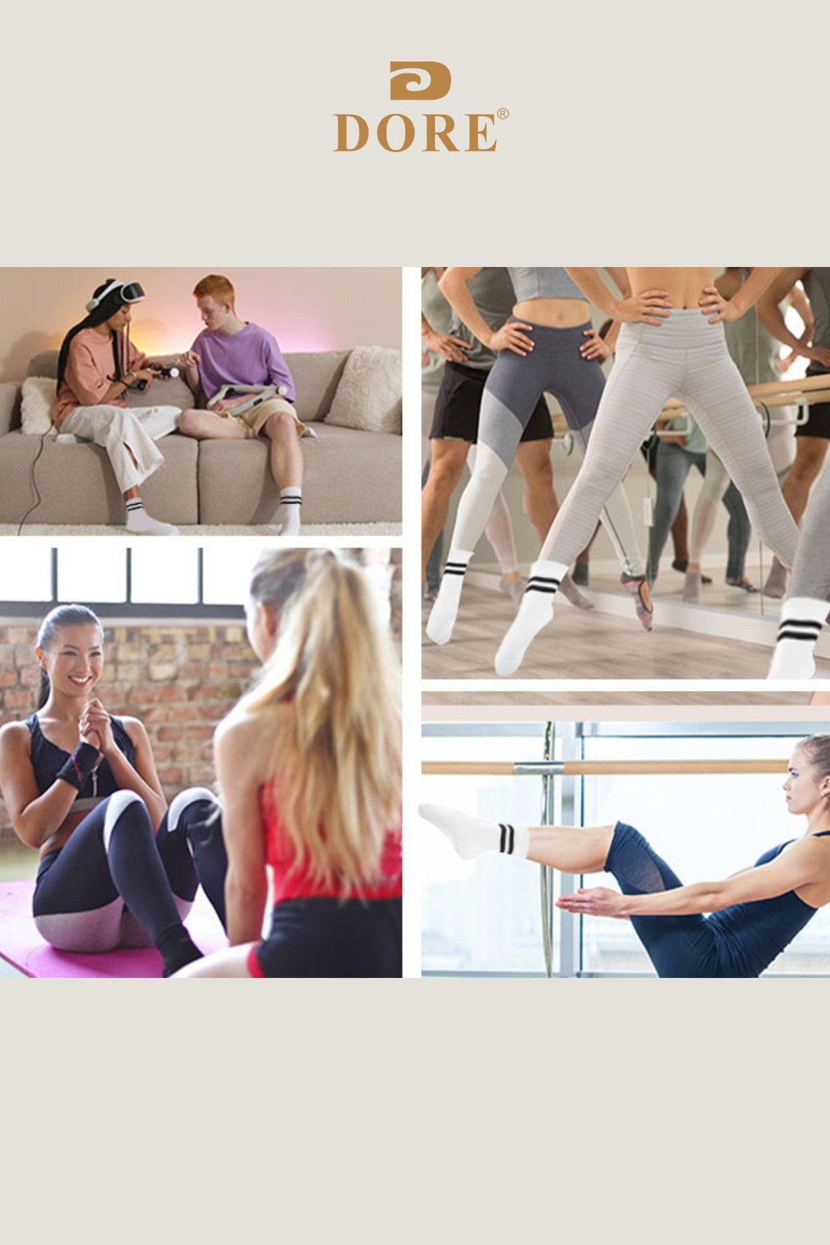 Dore Orijinal 1 Çift Kaymaz Tabanlı Pilates Yoga Reformer Dans Fitness Aktivite Spor Çorabı Ultra Safe Kaydırmaz Taban Pamuklu Esnek Konforlu Çorap - Unisex Standart Beden 36-42 | Siyah görsel 8