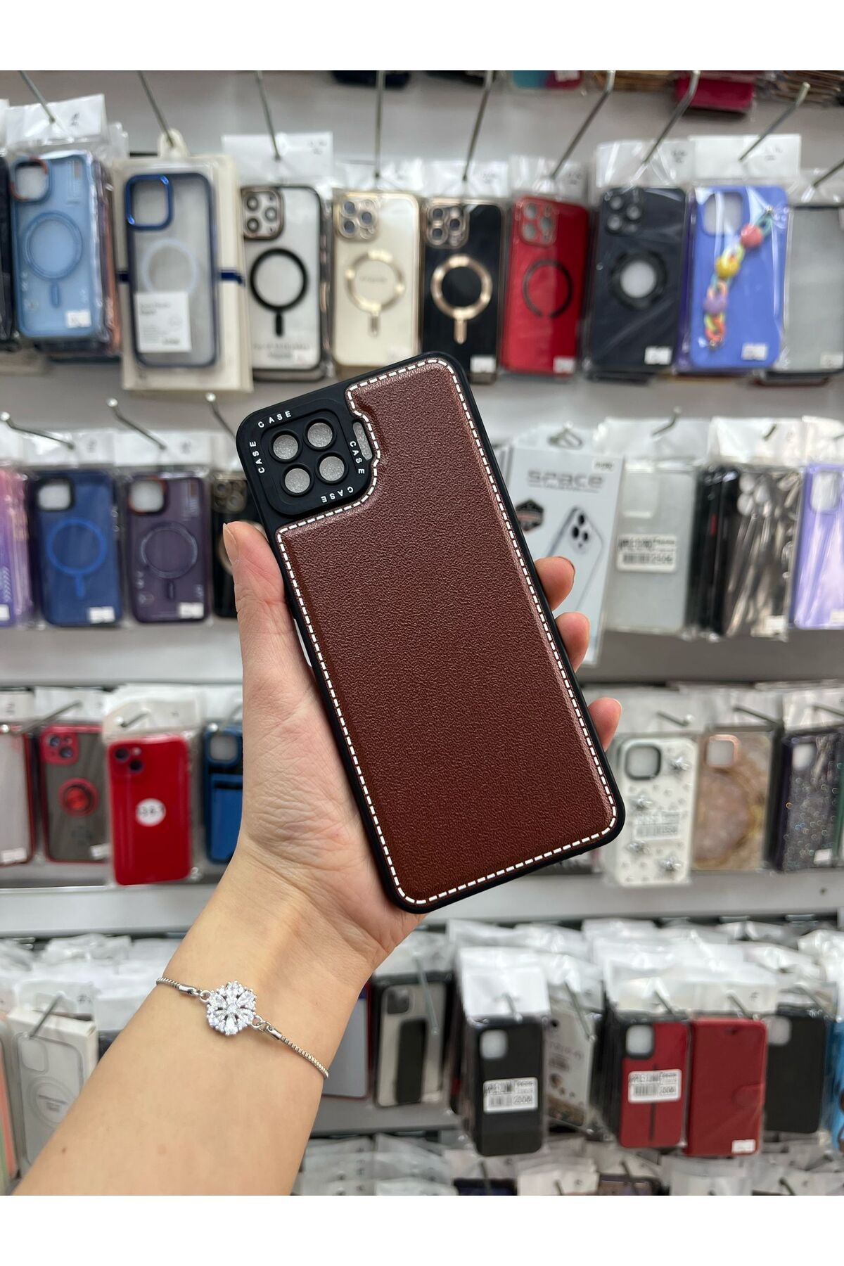 TECNOTREND Oppo Reno 4 Lite Uyumlu Deri Görünümlü Renkli Silikon Kılıff