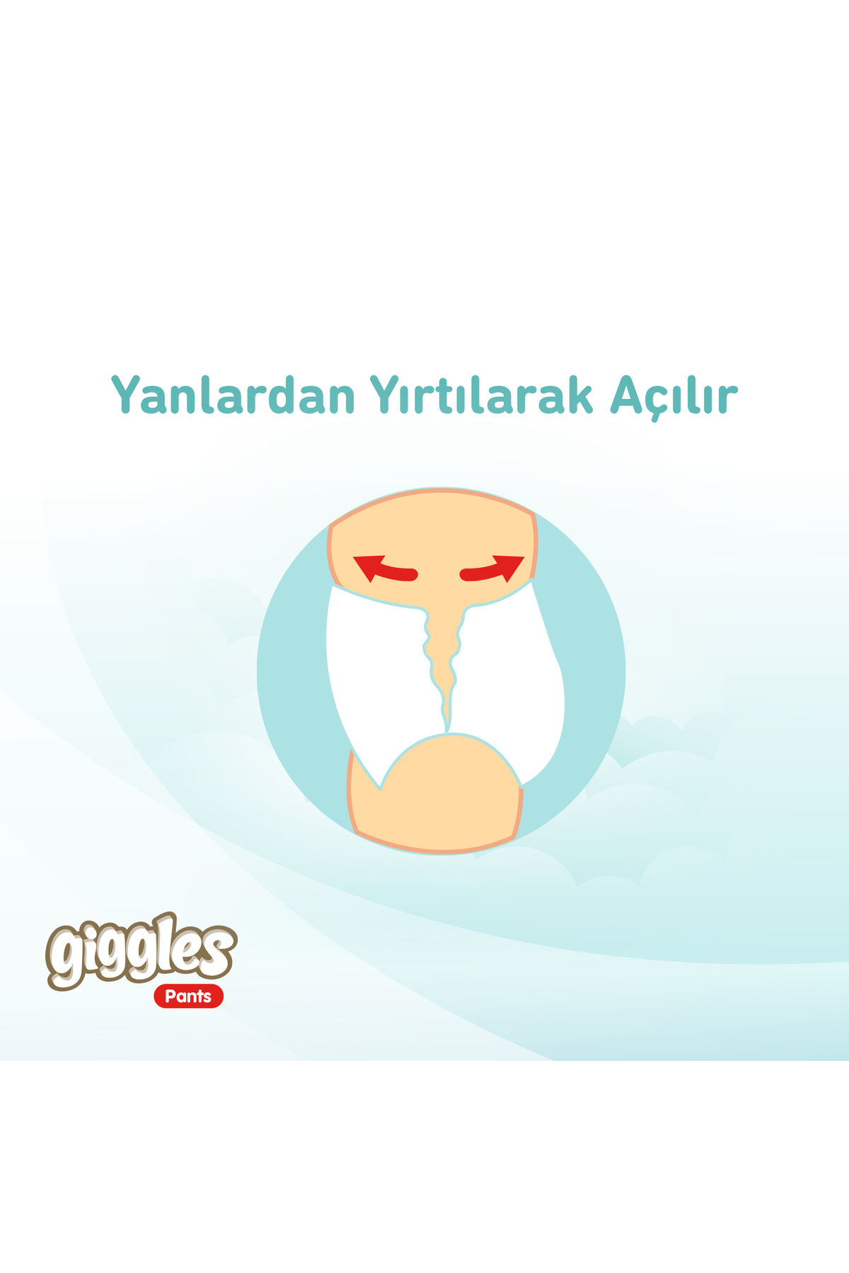 giggles Pants Külotlu Bebek Bezi 3 Numara Midi 170 Adet fotoğrafı 5 (önizleme)