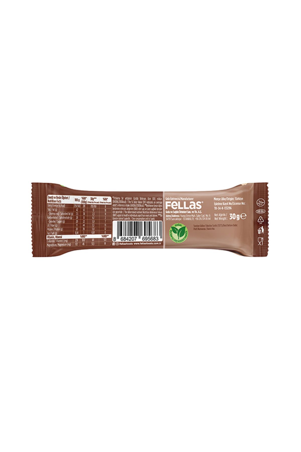 Fellas-Cocoa Nuts Bar with Nuts 30g X12 Pieces 4