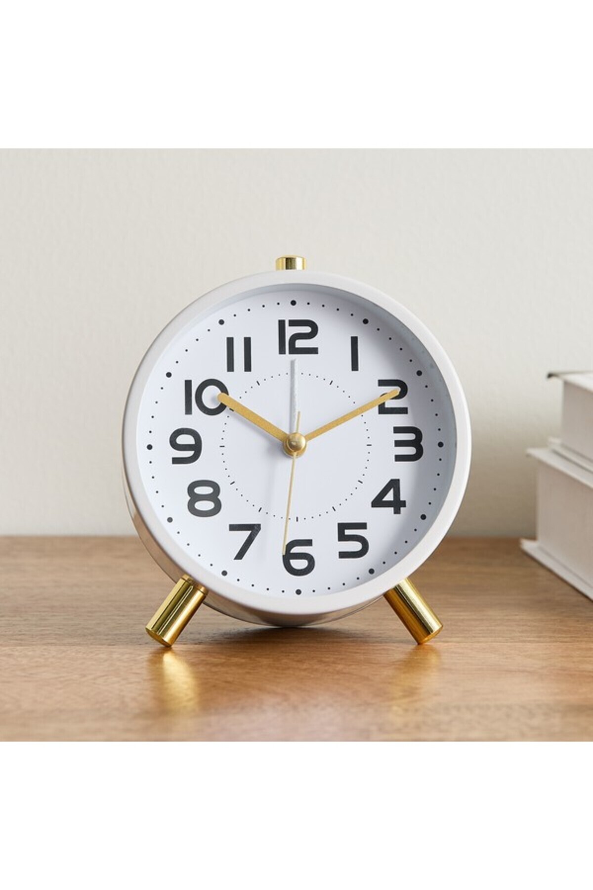 Home Box-Emir Metal Table Alarm Clock with Night Light 11x5.5x12 cm 2