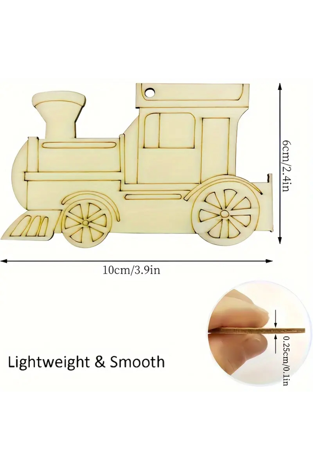 Ahşap Boyama Seti 10 Adet Tren Temalı Boyama Seti+6 lı Boya+2 Fırça 4