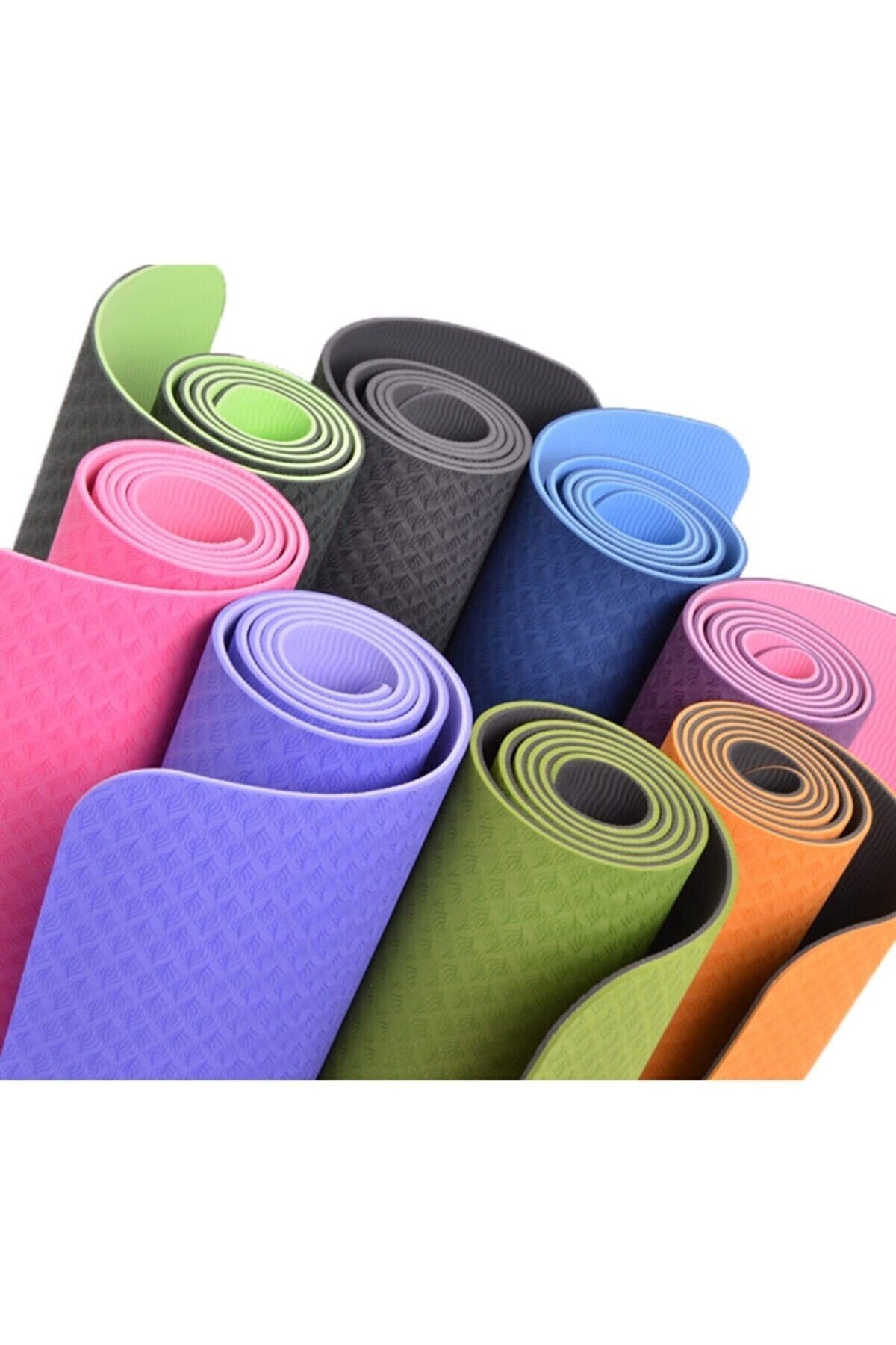 زیرانداز پیلاتس اکولوژیکی 6 میلی متر TPE یوگا MAT PILATES کوسن با کیسه حمل آبی روشن Gymo