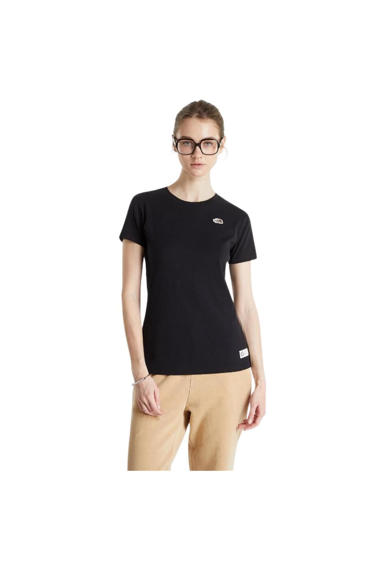 تی شرت ورزشی مشکی زنانه سیاه بازیافتی هریتیج The North Face