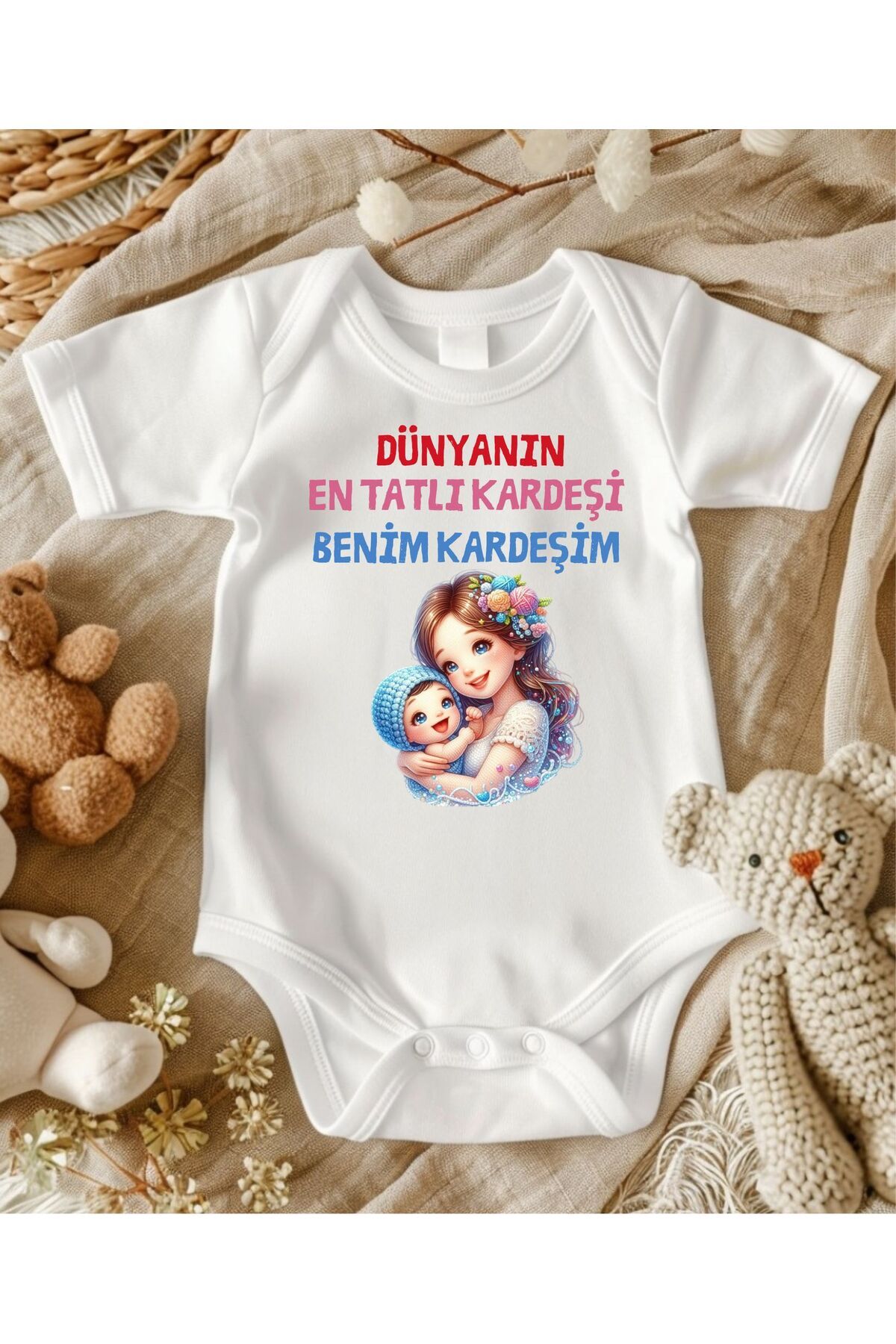 lupi yazılı zıbın hediye yenidoğan anne baba hala yenge amca dayıya