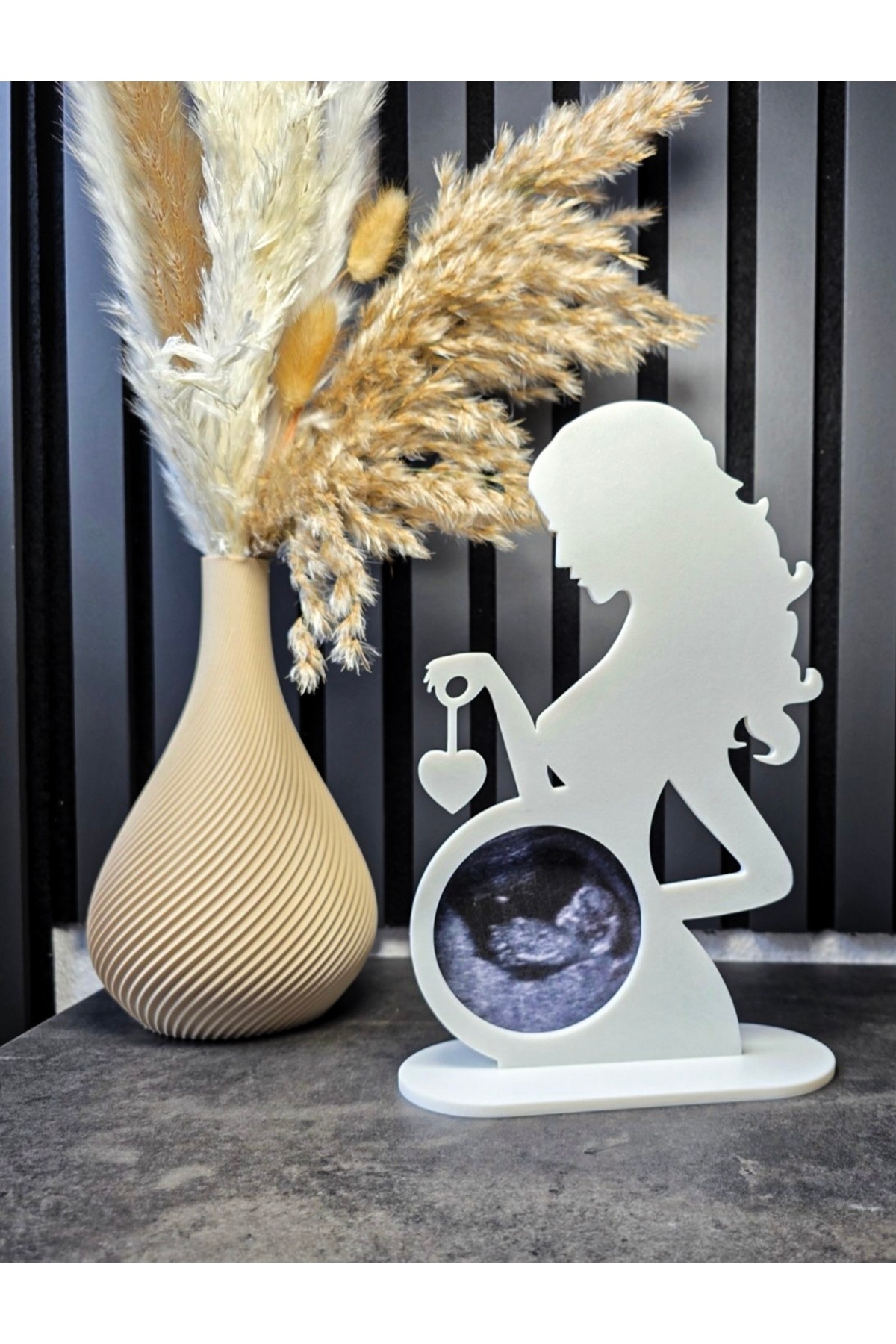 Genel Markalar Hamile Anne Ultrason Fotoğraf Çerçevesi – PLA 3D Baskı – Yenidoğan Hatırası fotoğrafı 2 (önizleme)