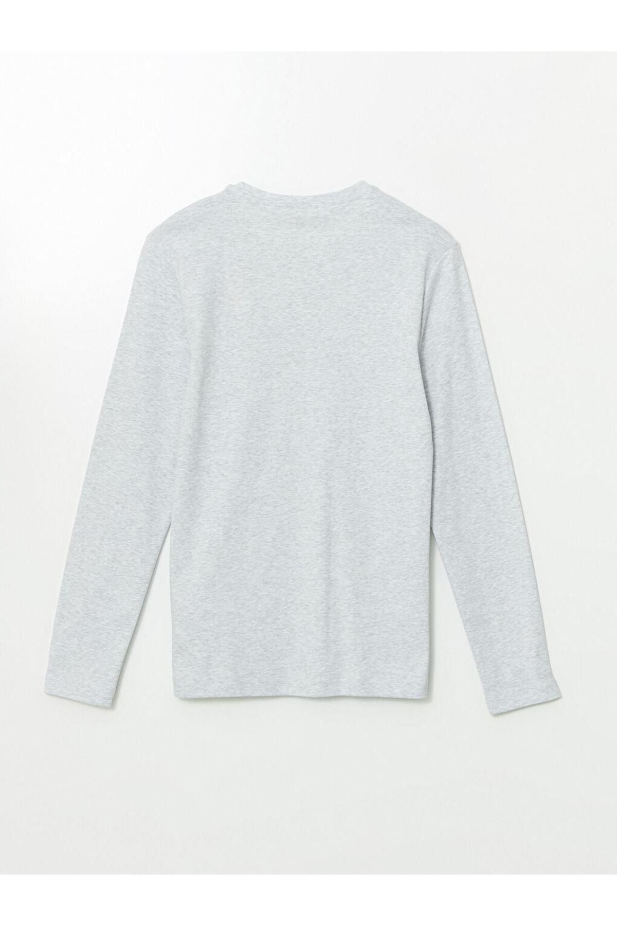 LC Waikiki-LCWAIKIKI Basic Crew Neck Long Sleeve Combed Cotton Men's T-Shirt 2