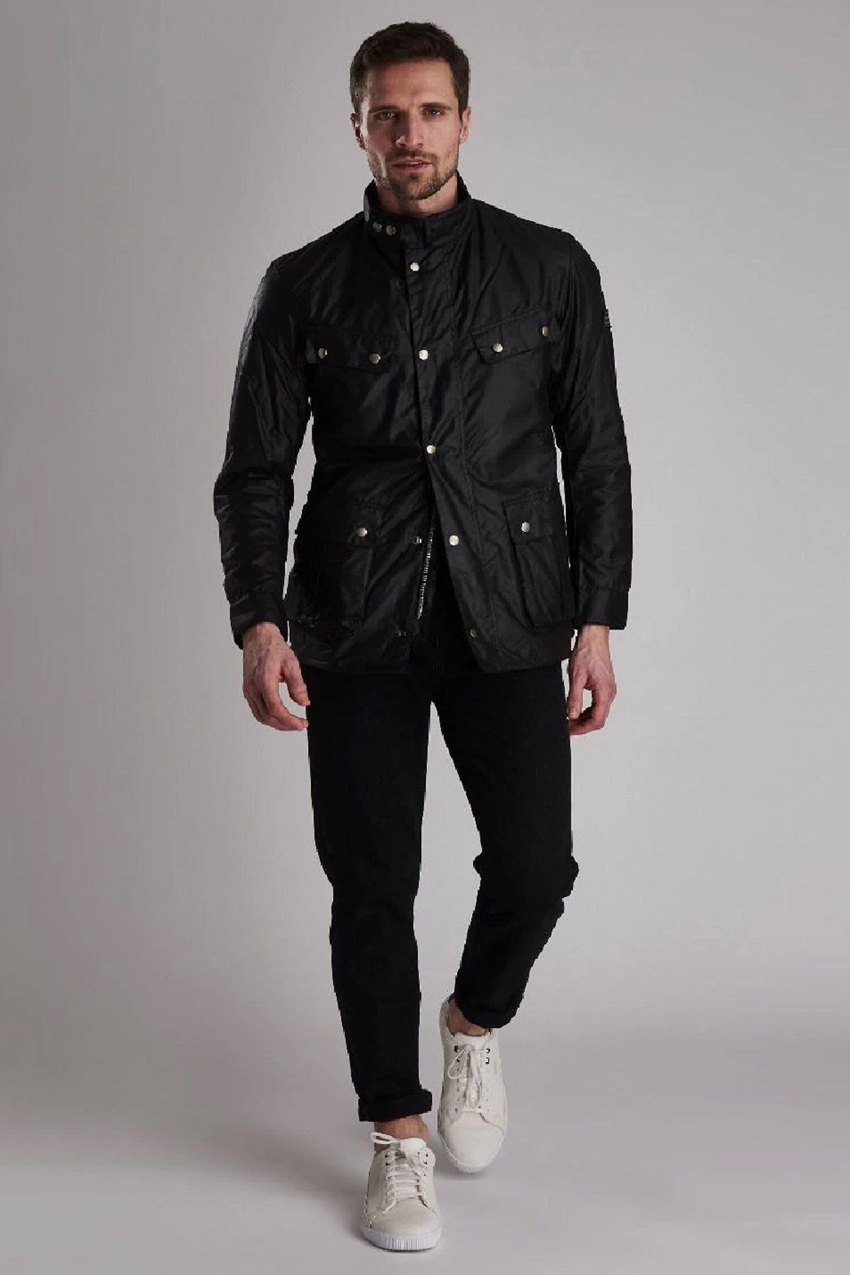 کاپشن مشکی مردانه B.INTL DUKE OIL BK91 اورجینال Barbour