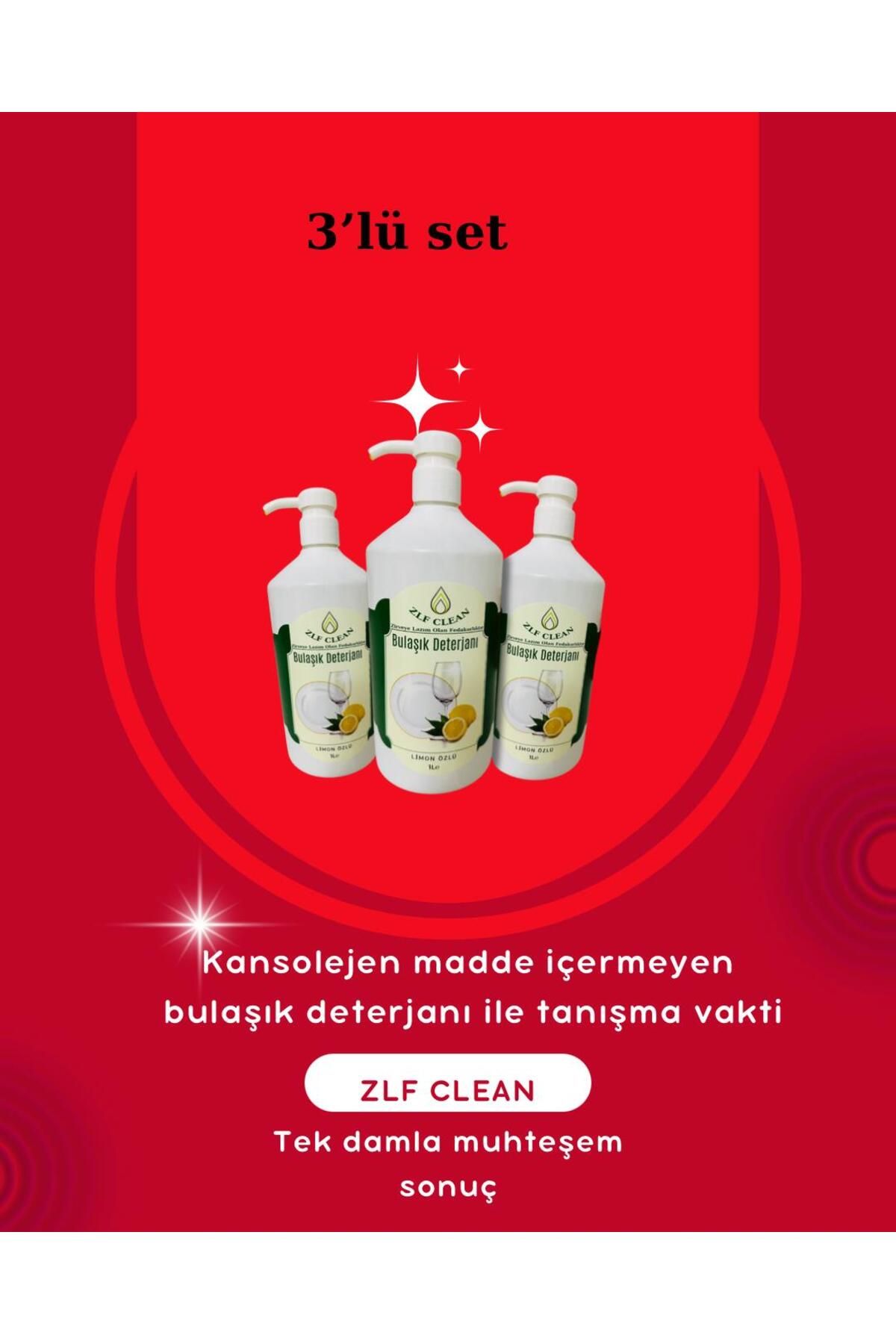 ZLFCLEAN 3'LÜ SET BULAŞIK DETERJANI (KANSEROJEN MADDE İÇERMEZ)