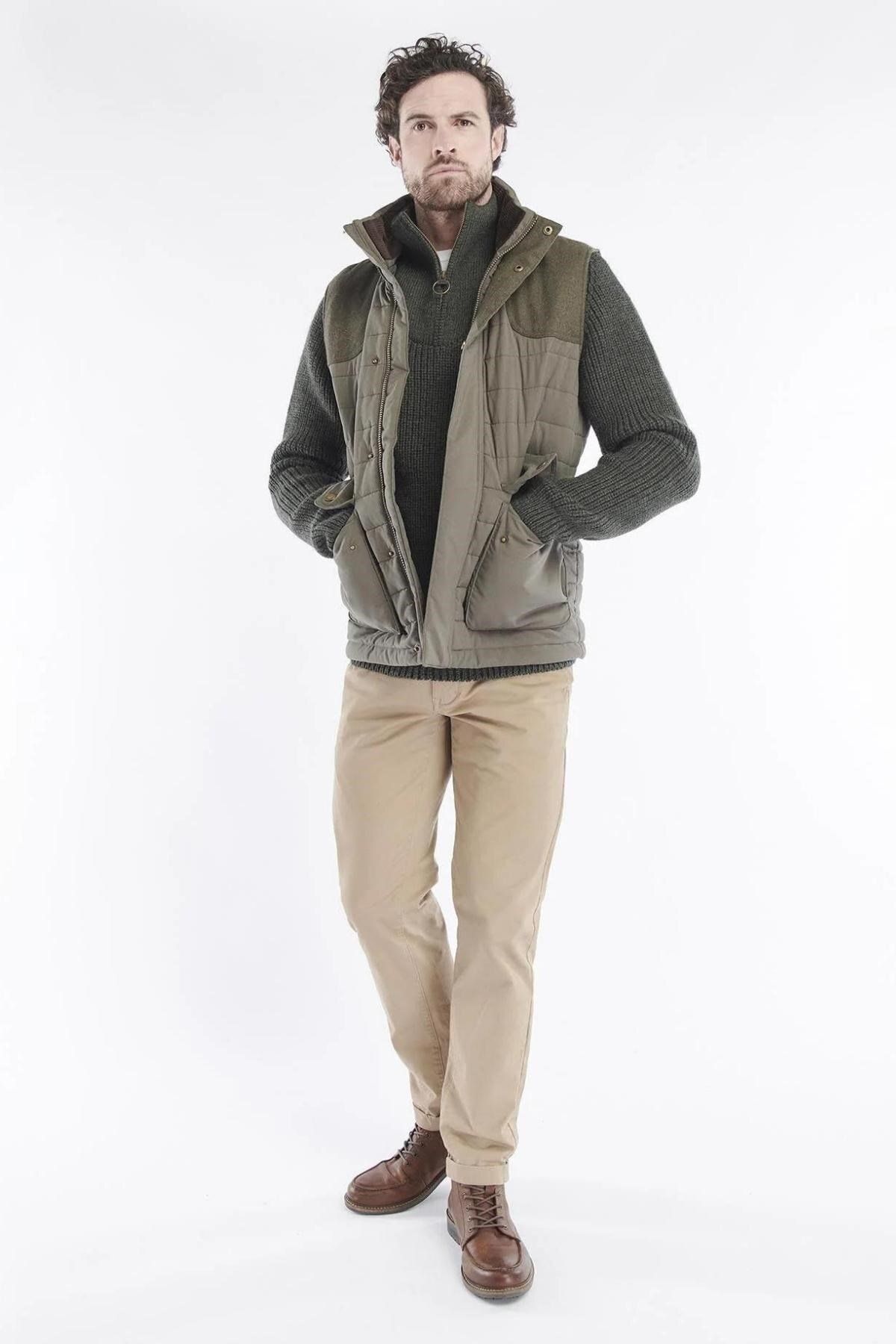 جلیقه سبز مردانه VEST SG91 SAGE اورجینال Barbour