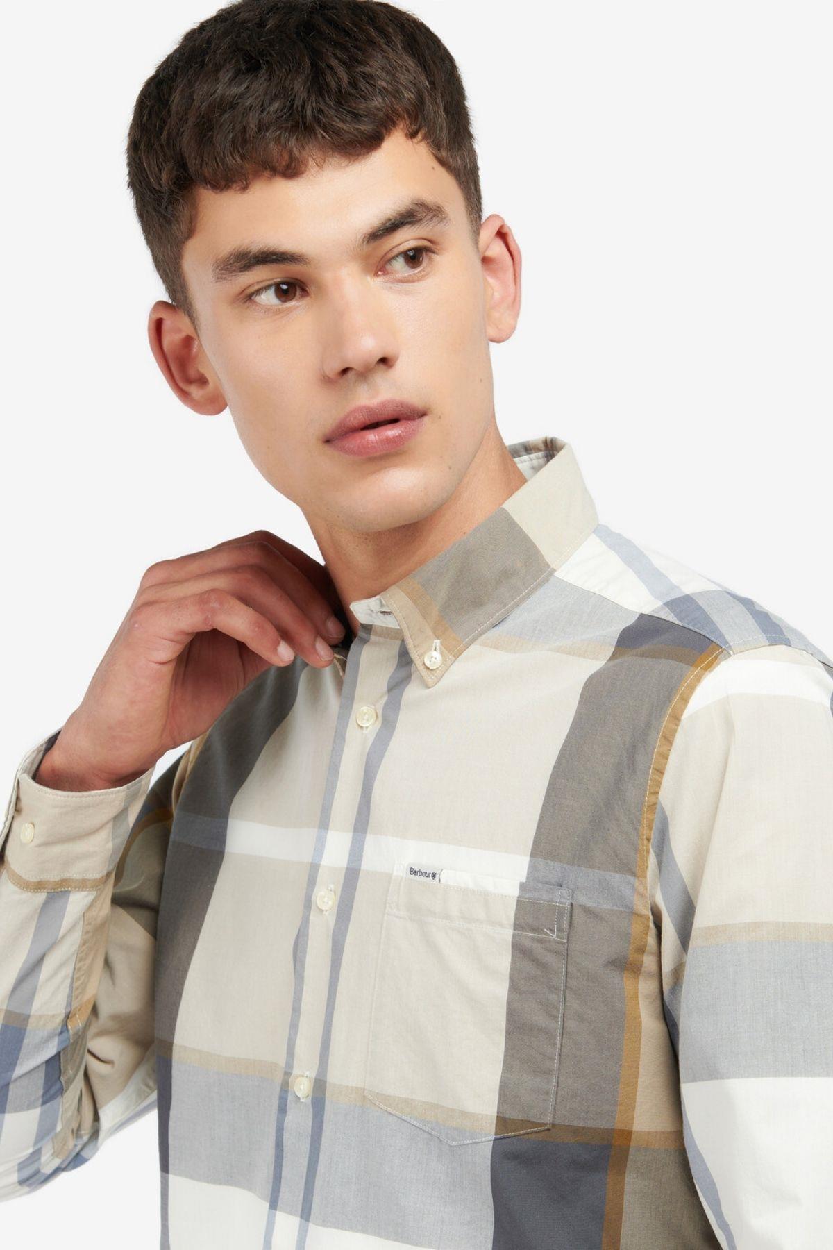 پیراهن مردانه راسته آستین بلند | باربور Barbour MSH5071-tn88 - تصویر 5