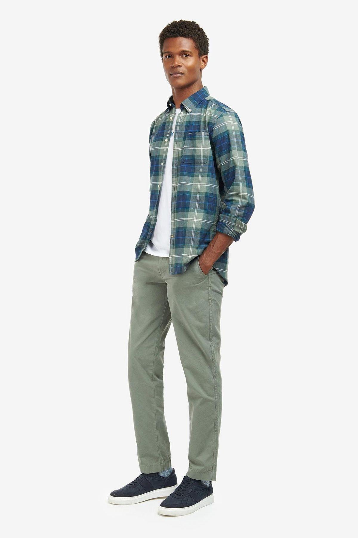 پیراهن مردانه راسته آستین بلند | باربور Barbour MSH5070-TN29 - تصویر 3
