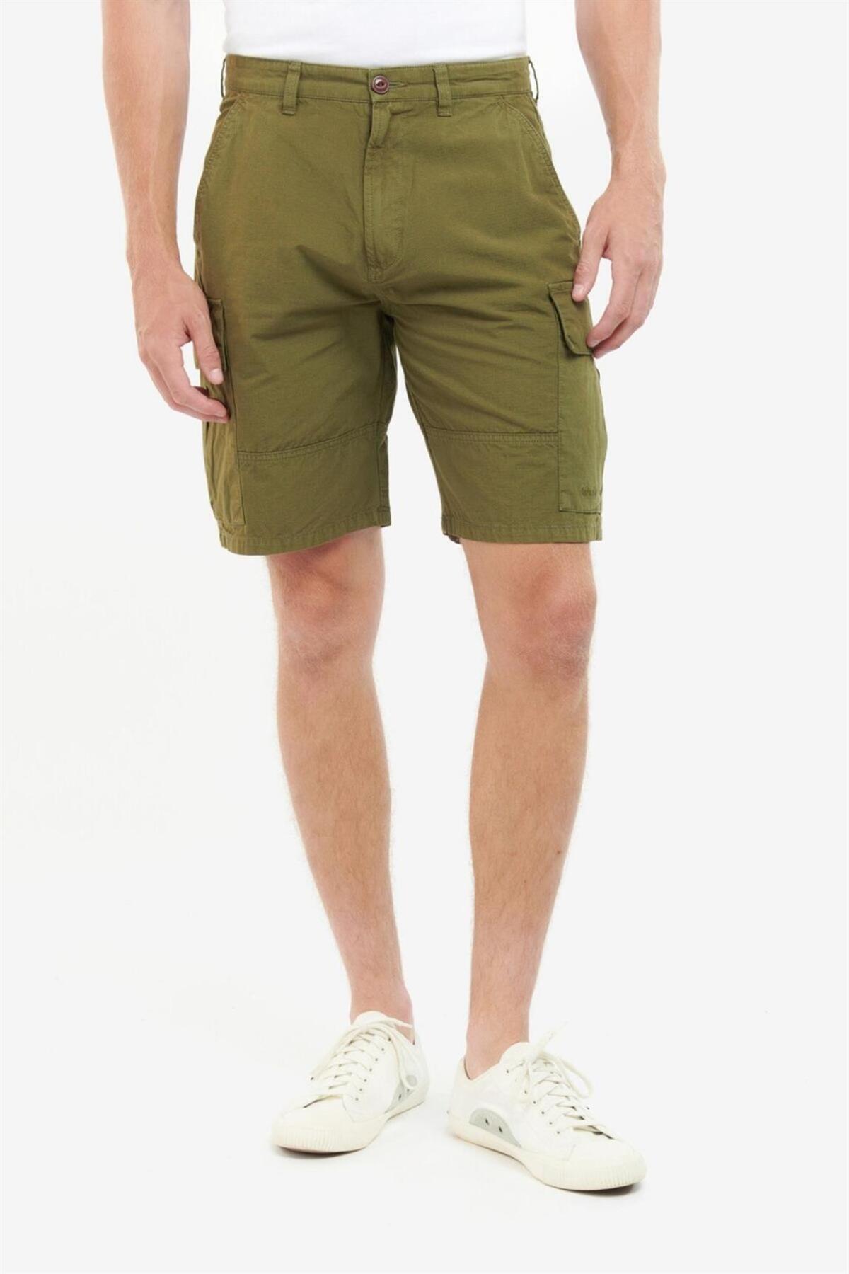 شلوارک مردانه راسته فاق نرمال | باربور Barbour MST0023-GN61 - تصویر 4