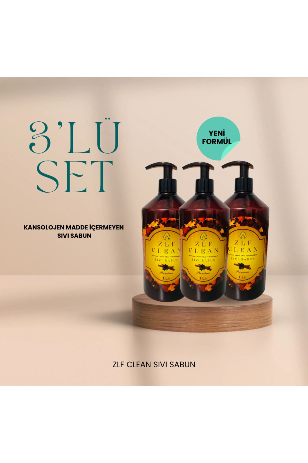 ZLFCLEAN 3’LÜ SET SIVI SABUN (KANSEROJEN MADDE İÇERMEZ)