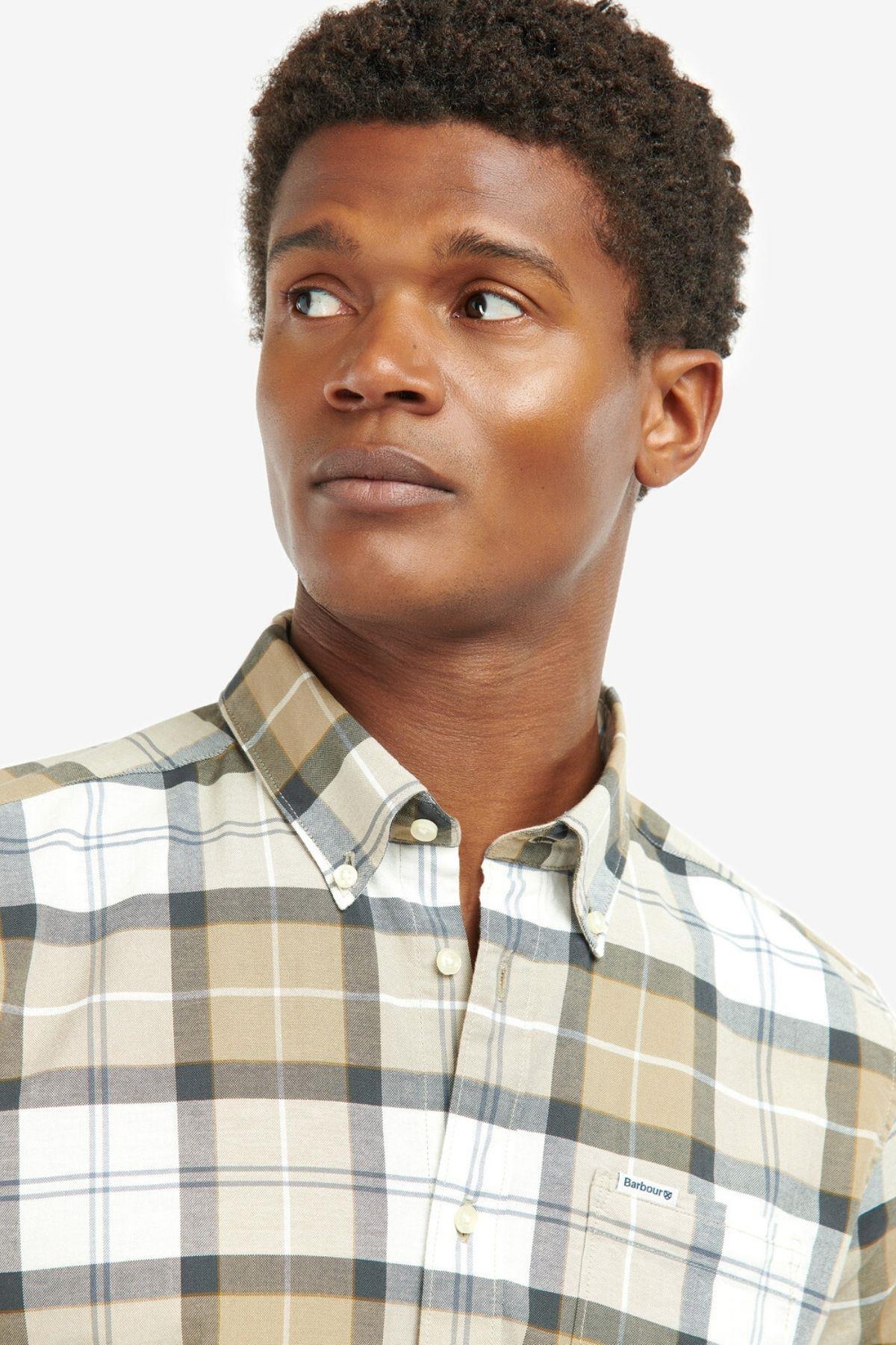پیراهن مردانه راسته آستین بلند | باربور Barbour MSH5070-tn88 - تصویر 4