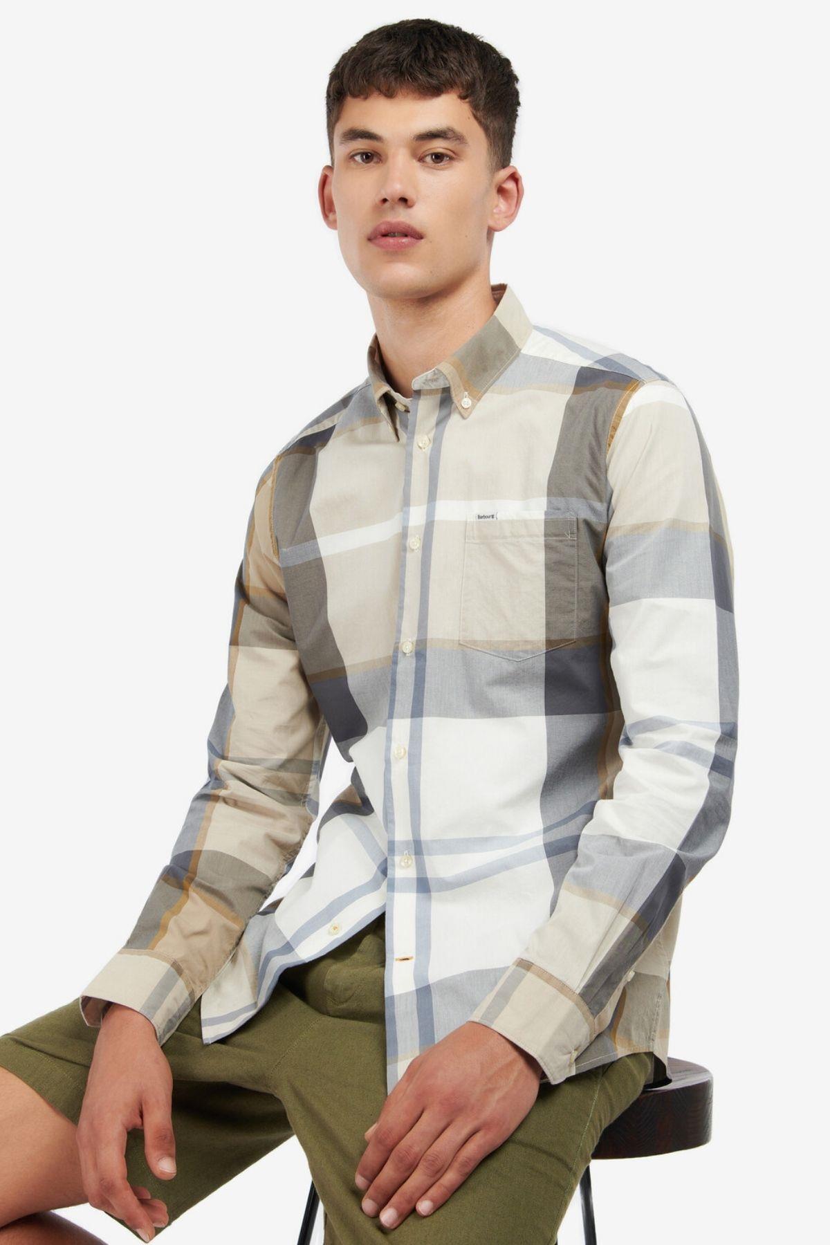 پیراهن مردانه راسته آستین بلند | باربور Barbour MSH5071-tn88 - تصویر 3