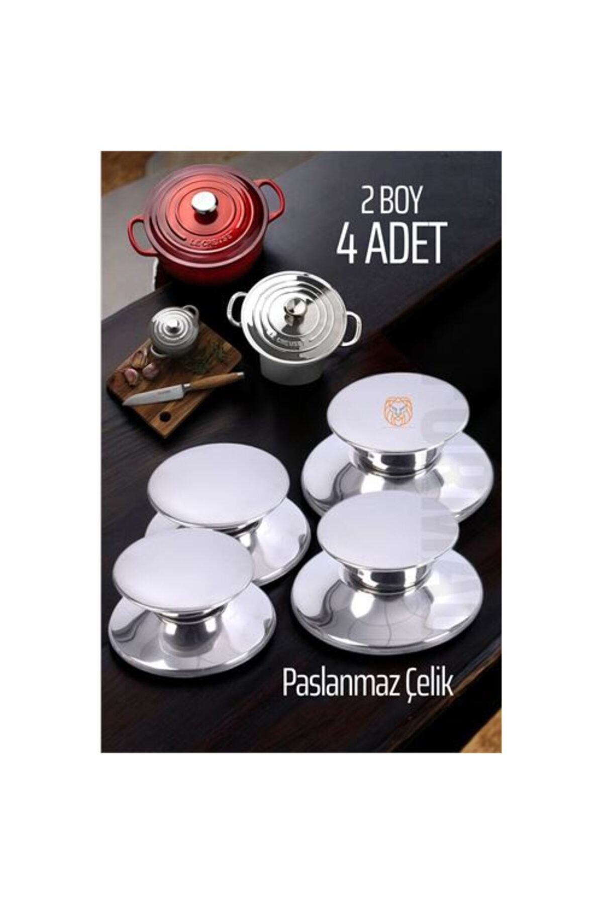 KfksStore Engithalat Tencere Tava Tepesi Tencere Tava Kapağı Tutucu 2 Boy 4 Adet