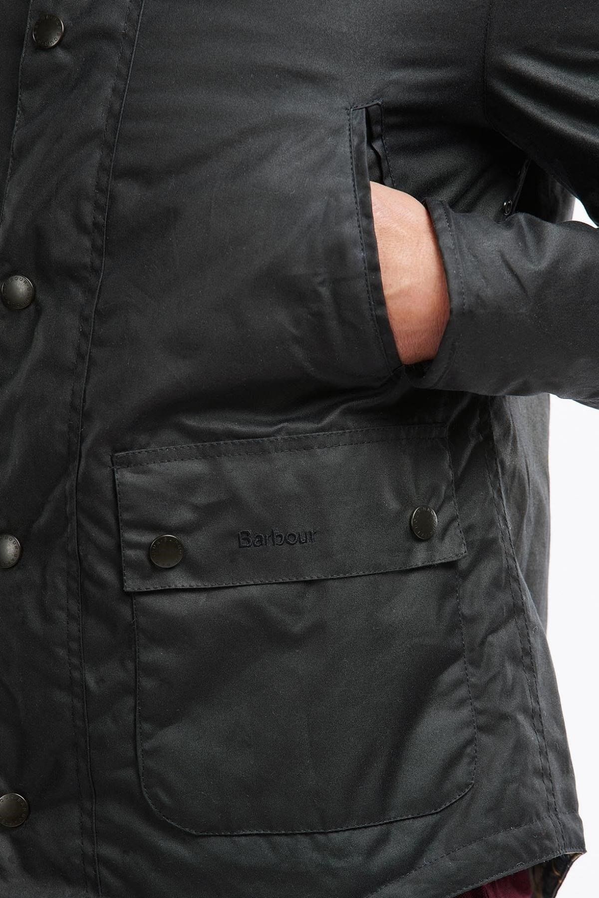 کت مشکی مردانه ژاکت روغن SG51 SAGE اورجینال Barbour