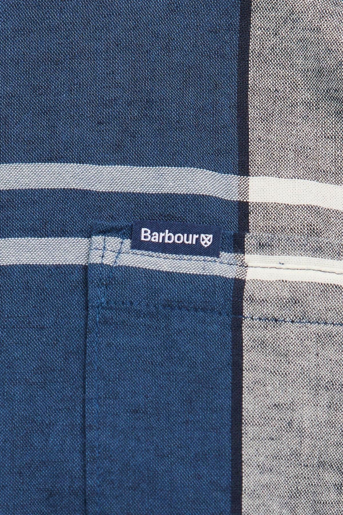 پیراهن سایز بزرگ آبی مردانه متناسب S NY58 NAVY تابستانی Barbour