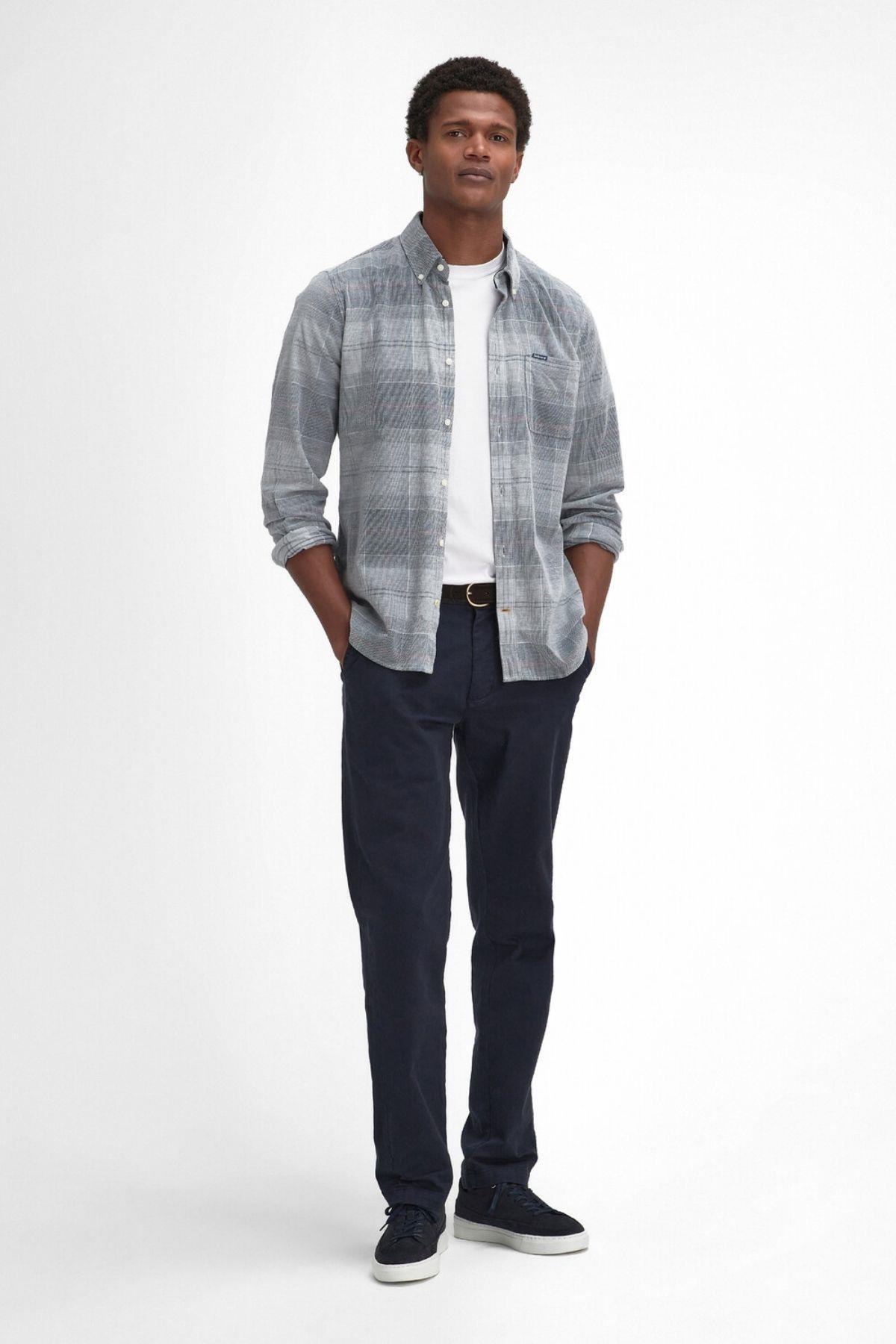 پیراهن مردانه شطرنجی آستین بلند | باربور Barbour MSH4986-T21 - تصویر 3