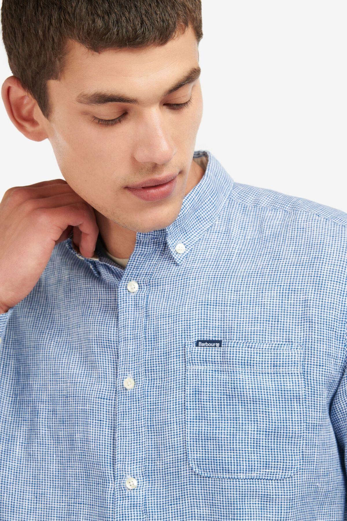 پیراهن مردانه راسته آستین بلند | باربور Barbour MSH5325-NY91 N - تصویر 4