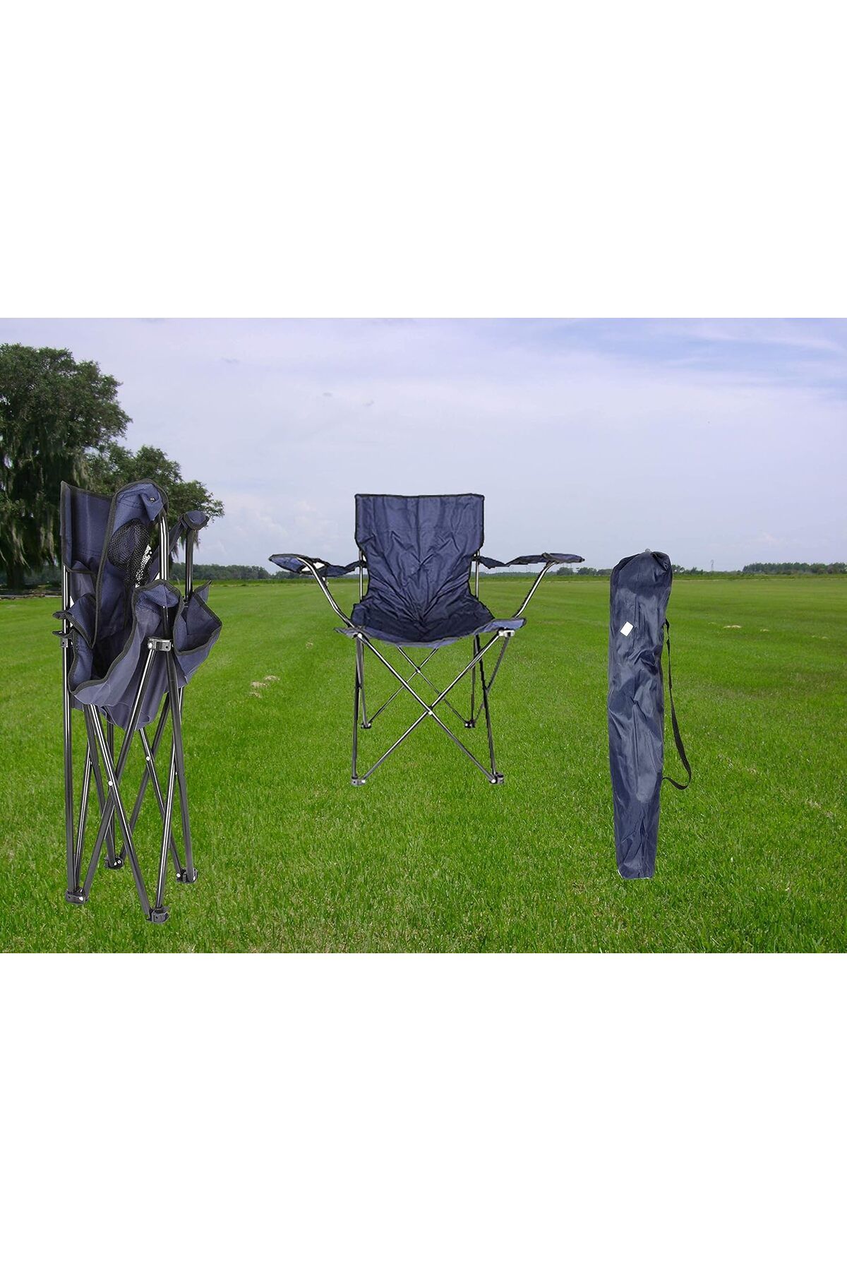 Primo Plus-Folding chair suitable for the garden and the beach, dark blue 5