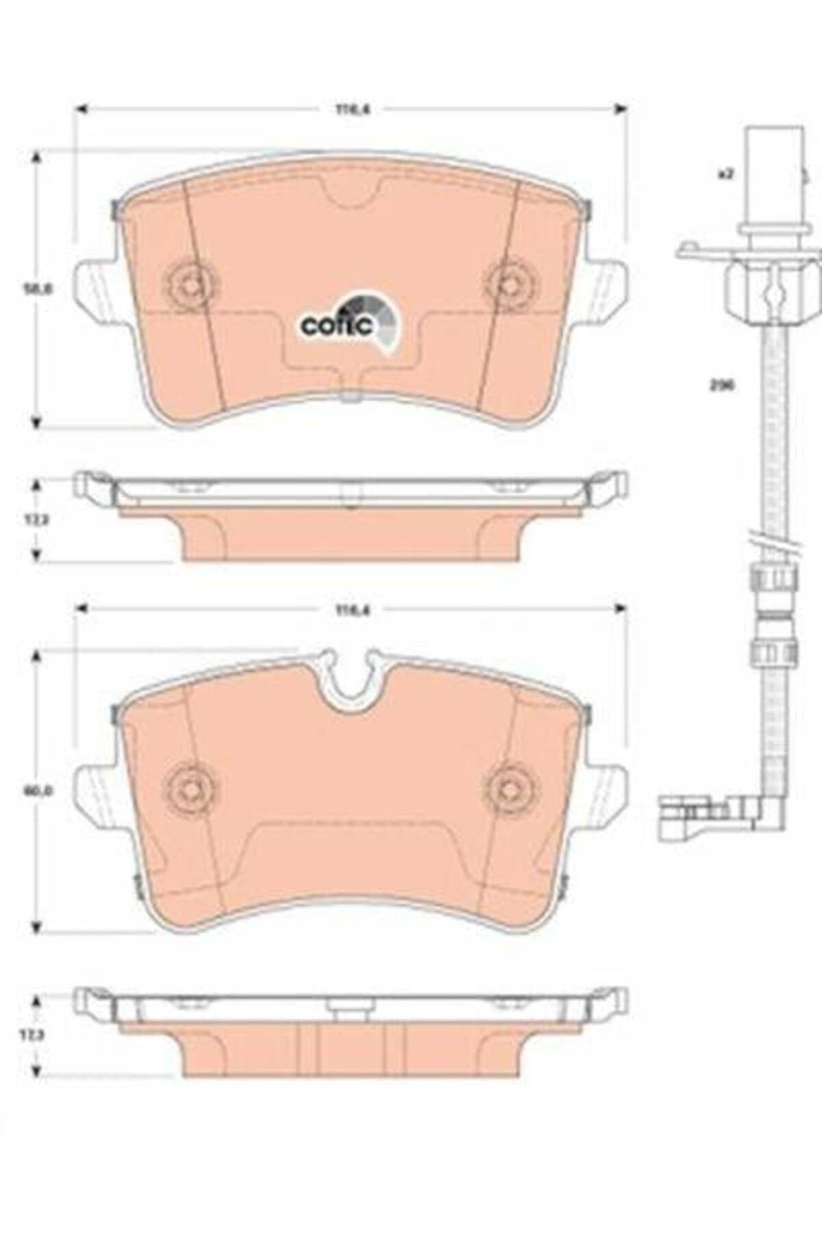 TRW GDB1867 | Arka Fren Balatası-296mm Kablo (Audi A6 11-18 A7 11-18)