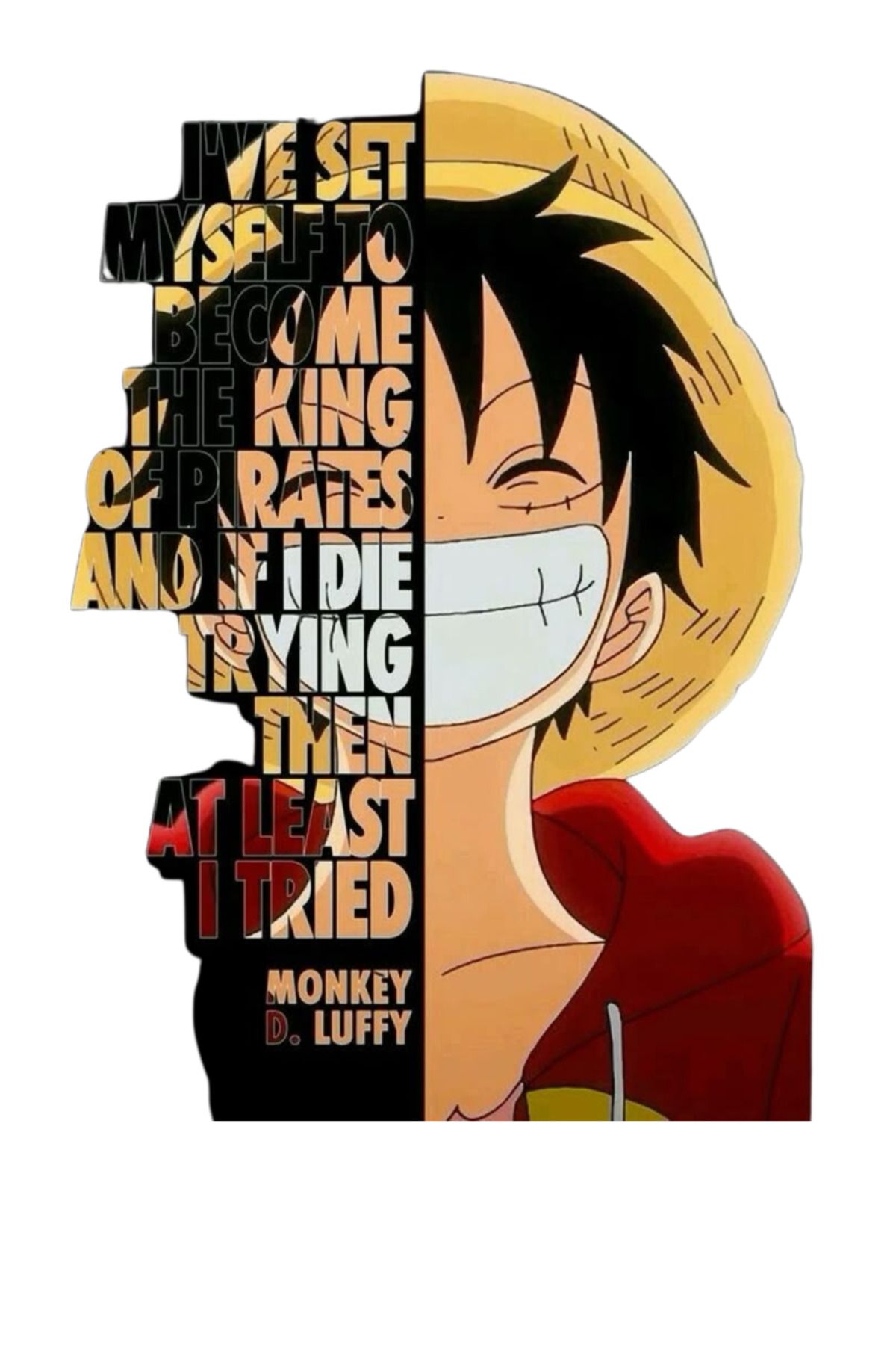 WHB LUFFY - 25Cmx 35Cm Ütü Ile yapışan Tekstil DTF Baskı görseli