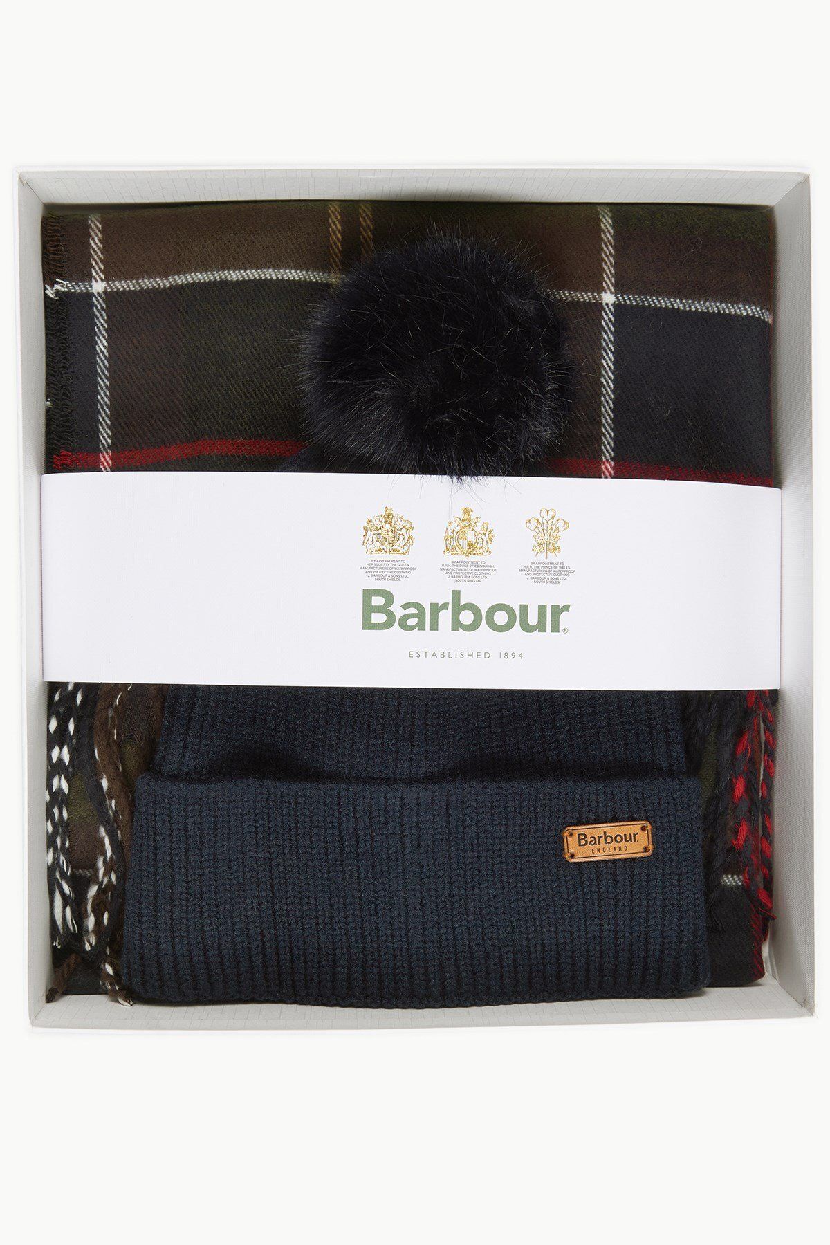 ست شال و کلاه بافتنی چند رنگ زنانه BERE GIFT SET TN11 Barbour