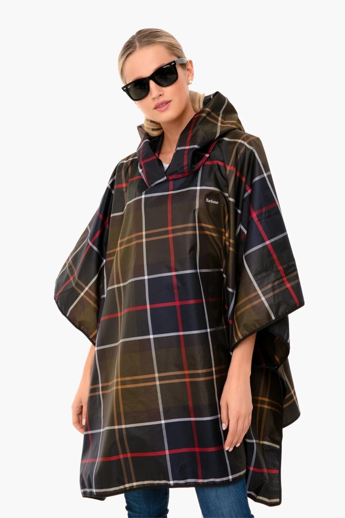 باربور بارانی پانچو طرح شطرنجی Tn11 طرح شطرنجی کلاسیک