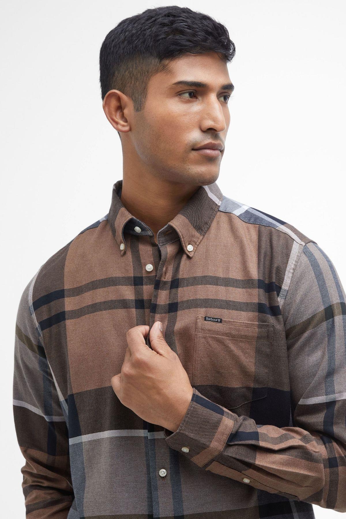 پیراهن مردانه شطرنجی آستین بلند | باربور Barbour MSH4980-T065 - تصویر 4