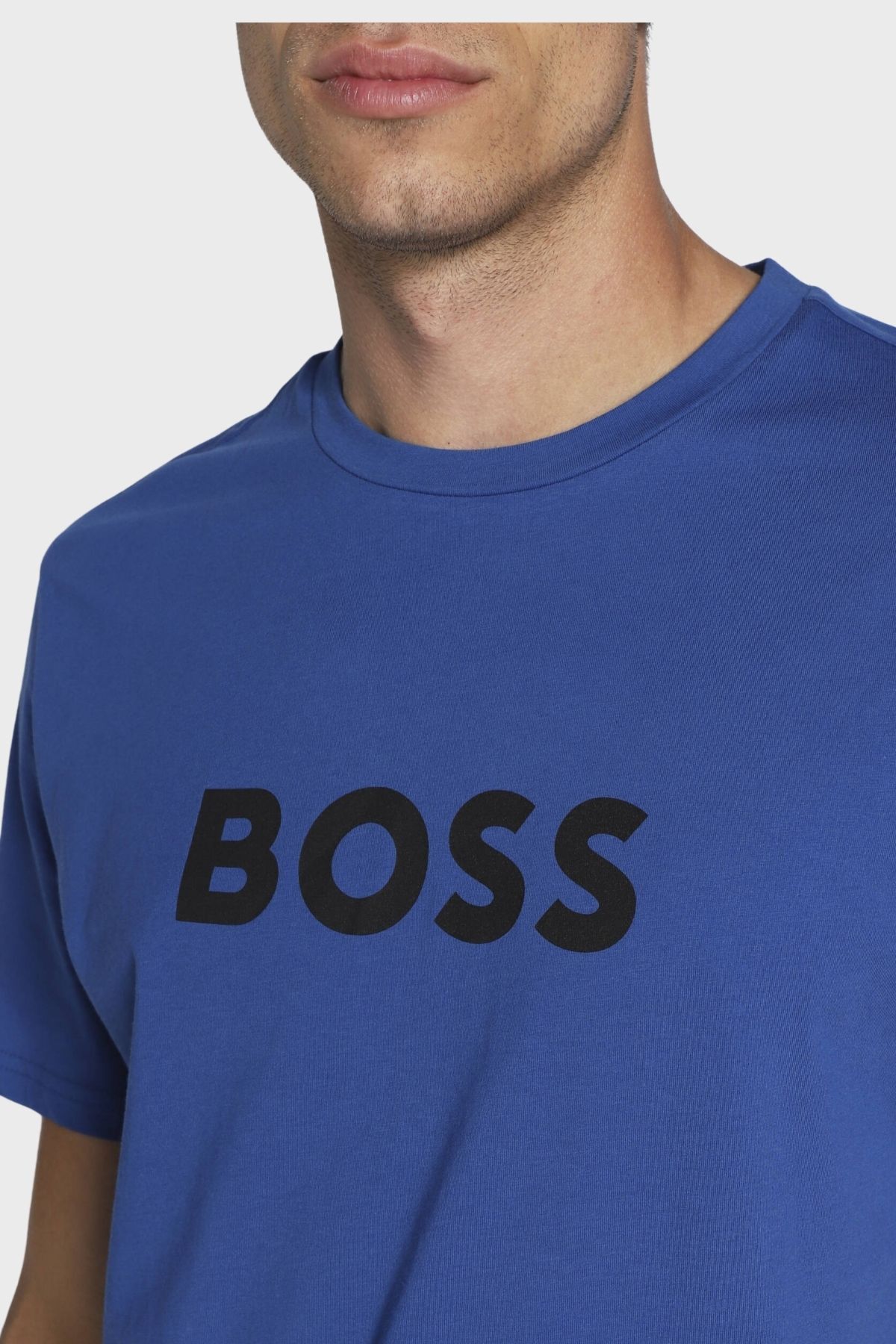 تی شرت ورزشی مردانه یقه دوچرخه BOSS