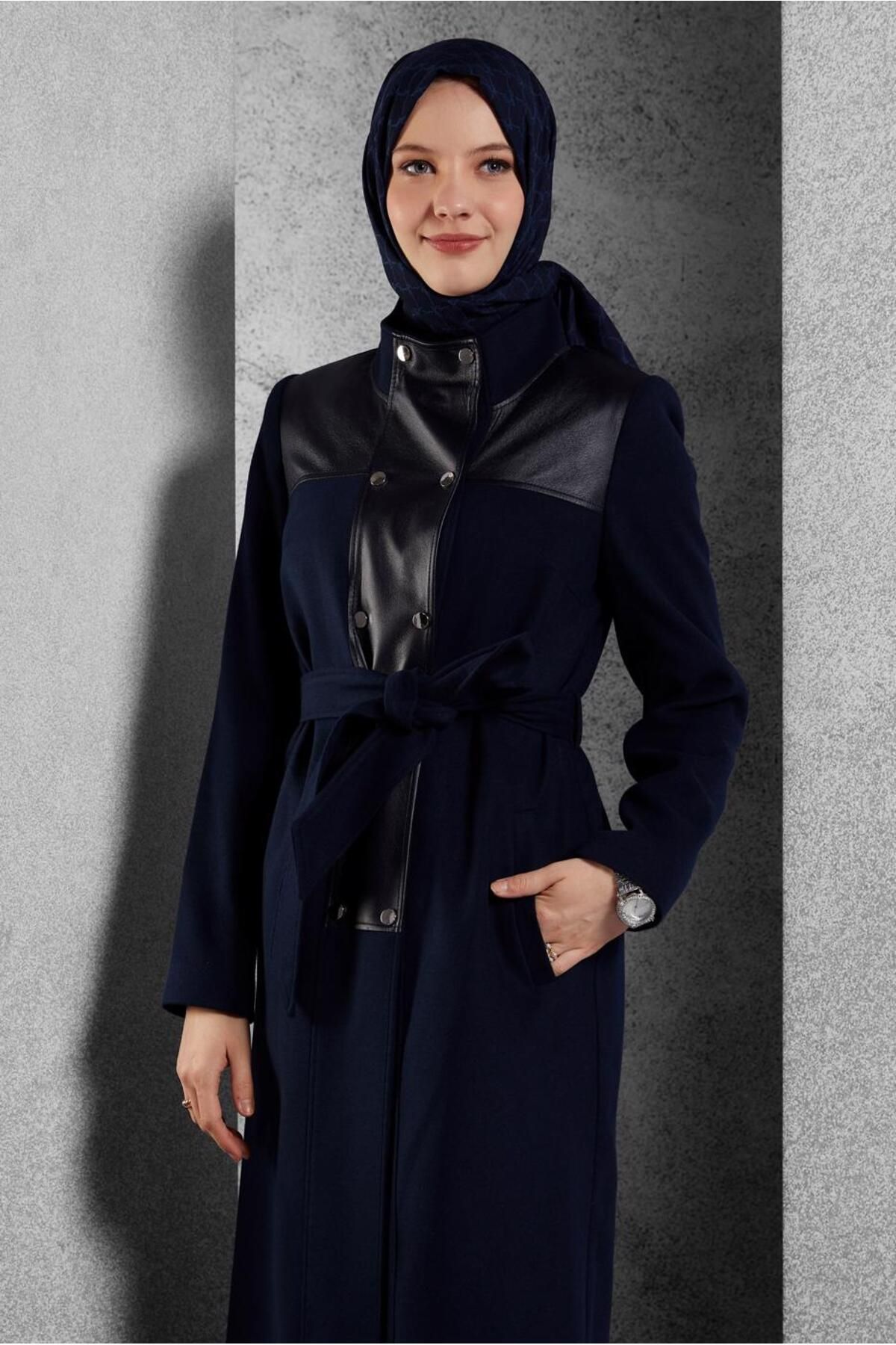 مانتو کمربندی 90568 Alvina