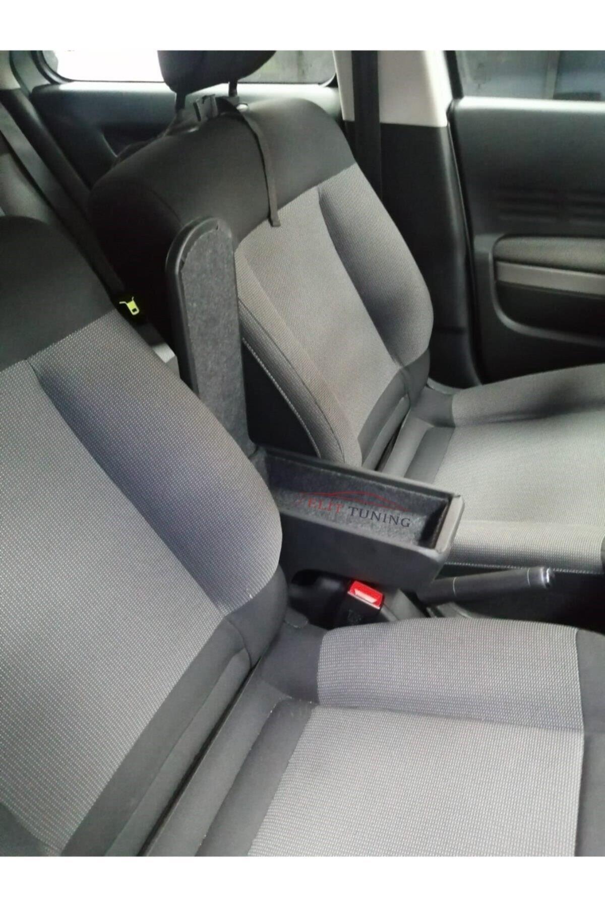 ElitTuning Citroen C4 Deri Kol Dayama Kolçak Siyah Özel Üretim Mdf