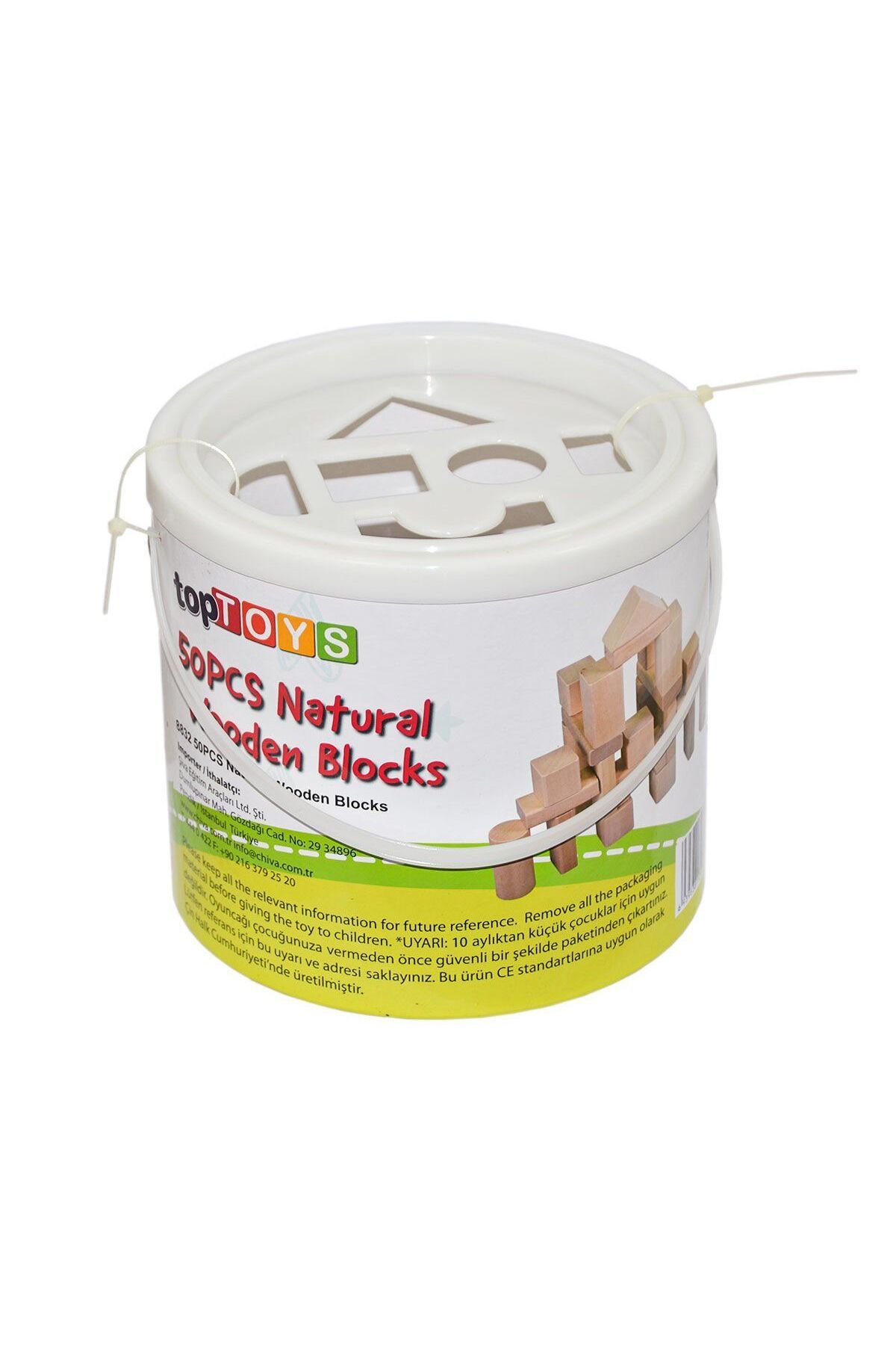 shop Cs-8832 Natural Ahşap Blok 50 Parça